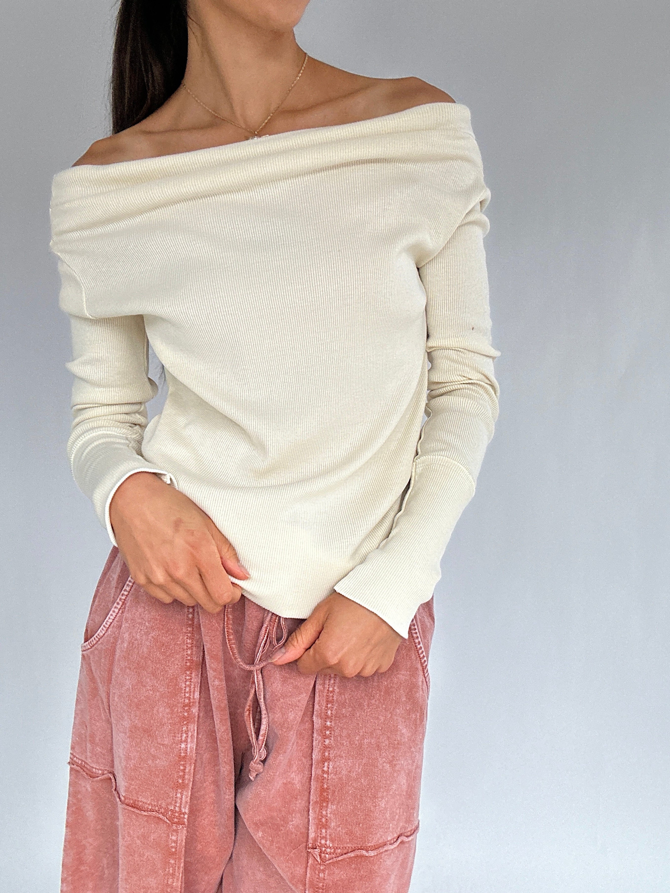 Upstate Off-Shoulder Top - Ecru – Blue Magnolia
