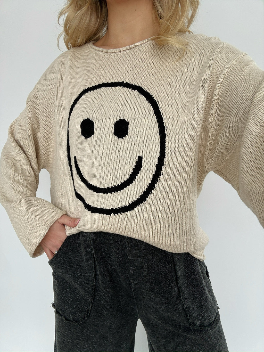 Smile Sweater - Cream