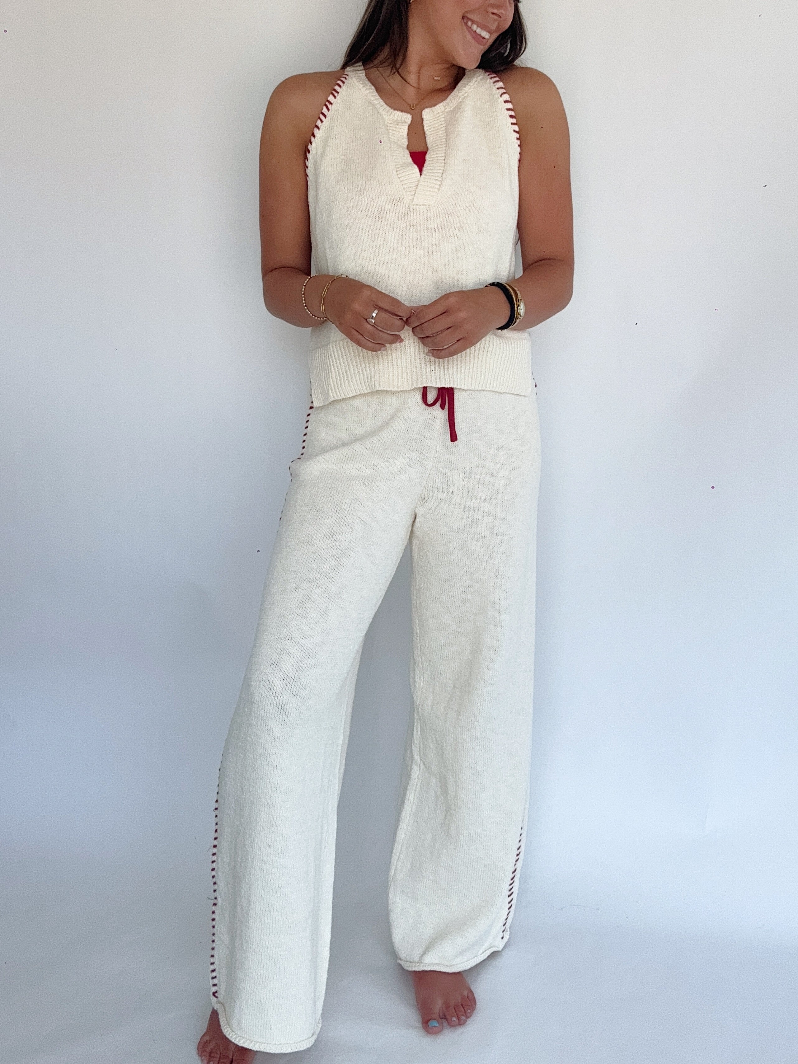Adaline Stitched Knit Pants