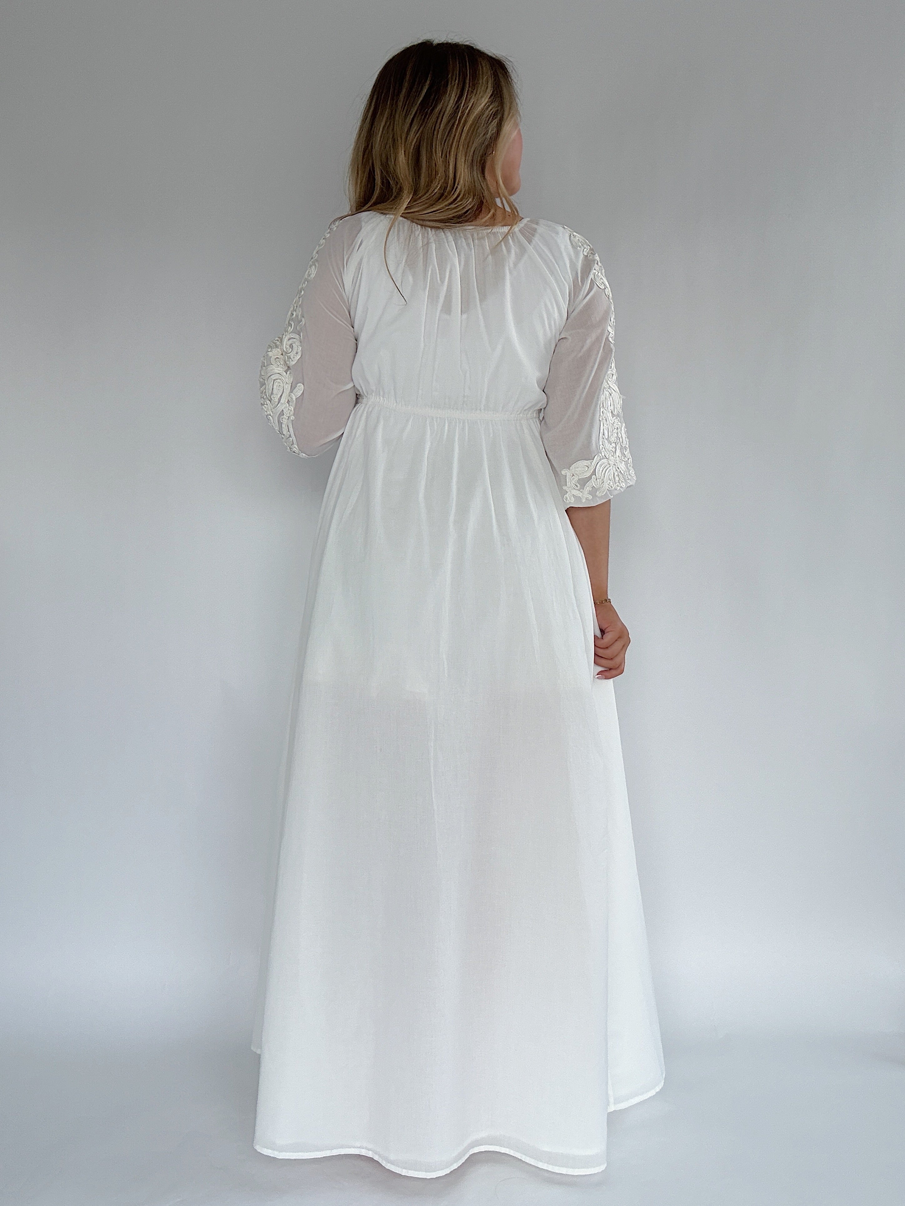 Ambore Embroidered Maxi Dress Back