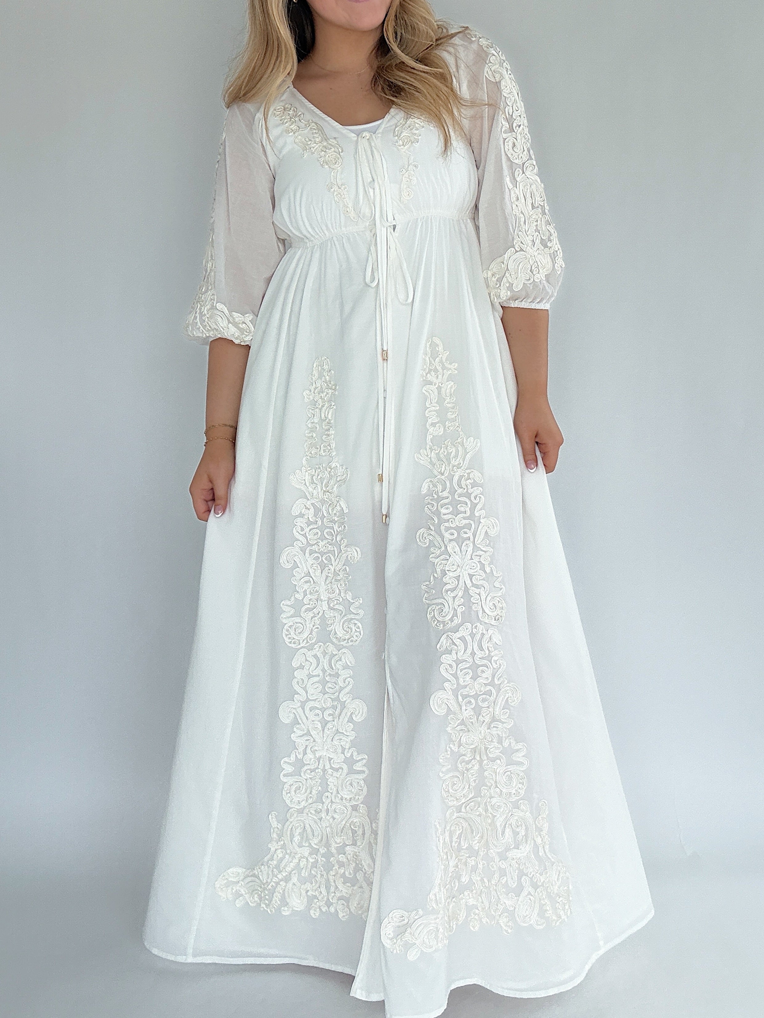 Ambore Embroidered Maxi Dress Front