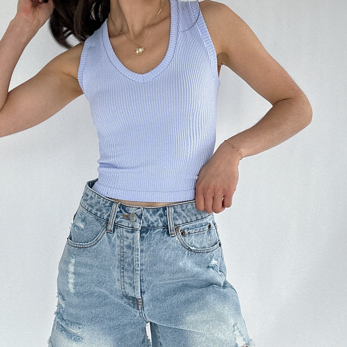ANNA PIANURA MESH TANK main image 1