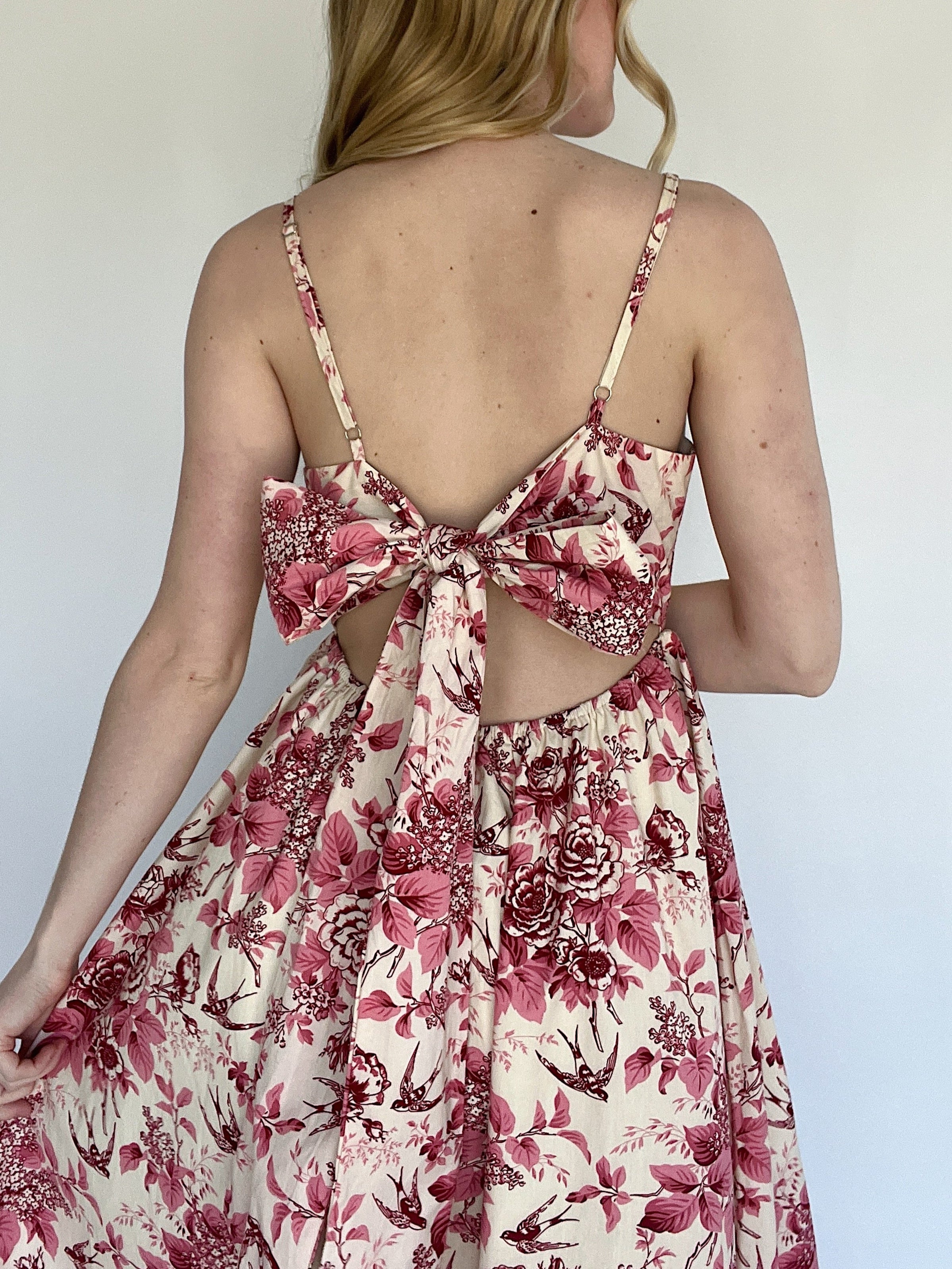 Annalise Floral Maxi Dress Back Detail