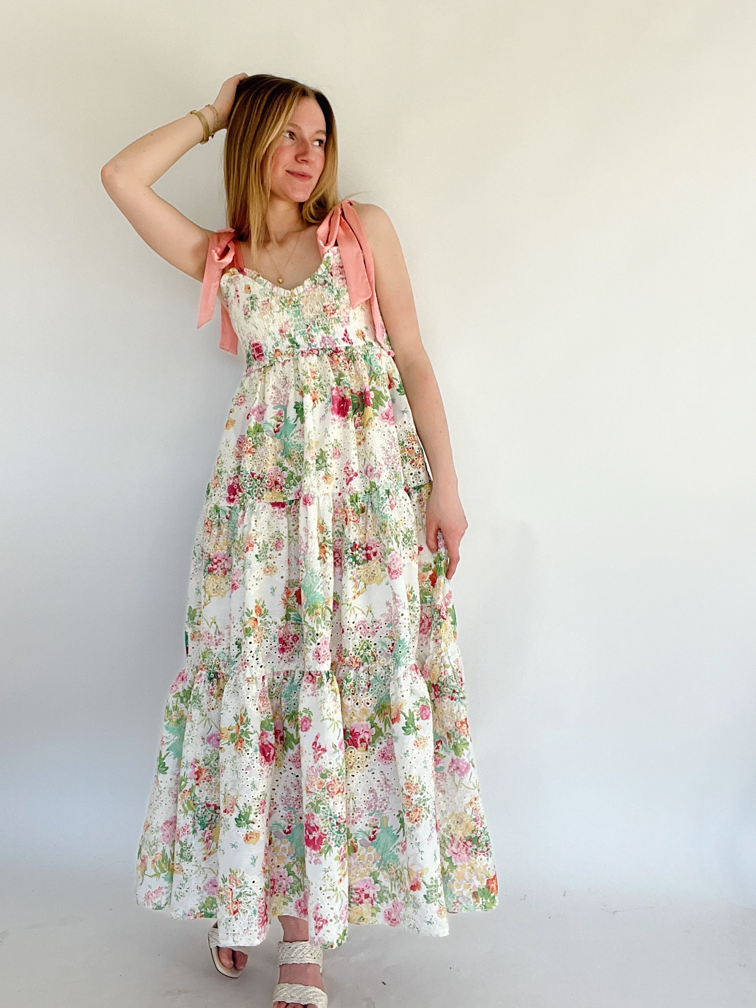 Anniston Floral Dress Front Pose 2