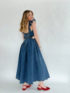 Ashton Denim Midi Dress Back