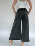 Back Seat Driver Wide Leg Pants Black Back