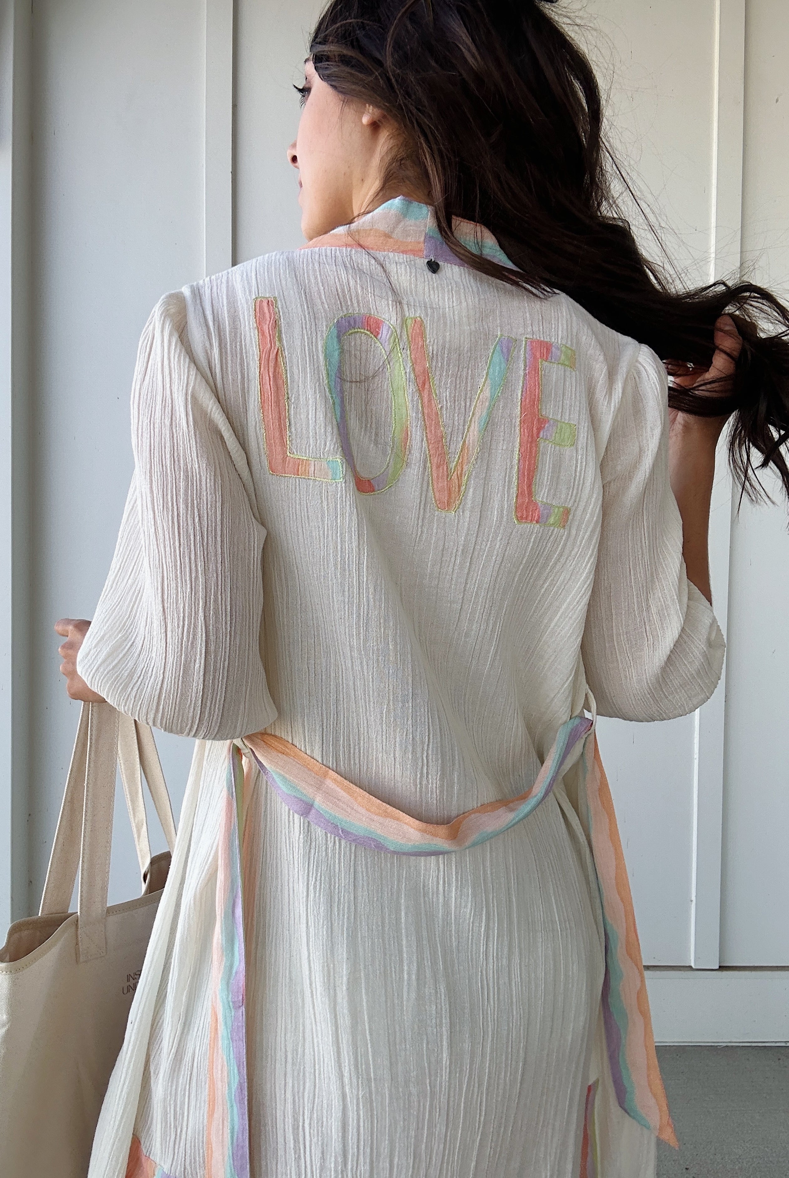 Band Of Color LOVE Duster colorful trim