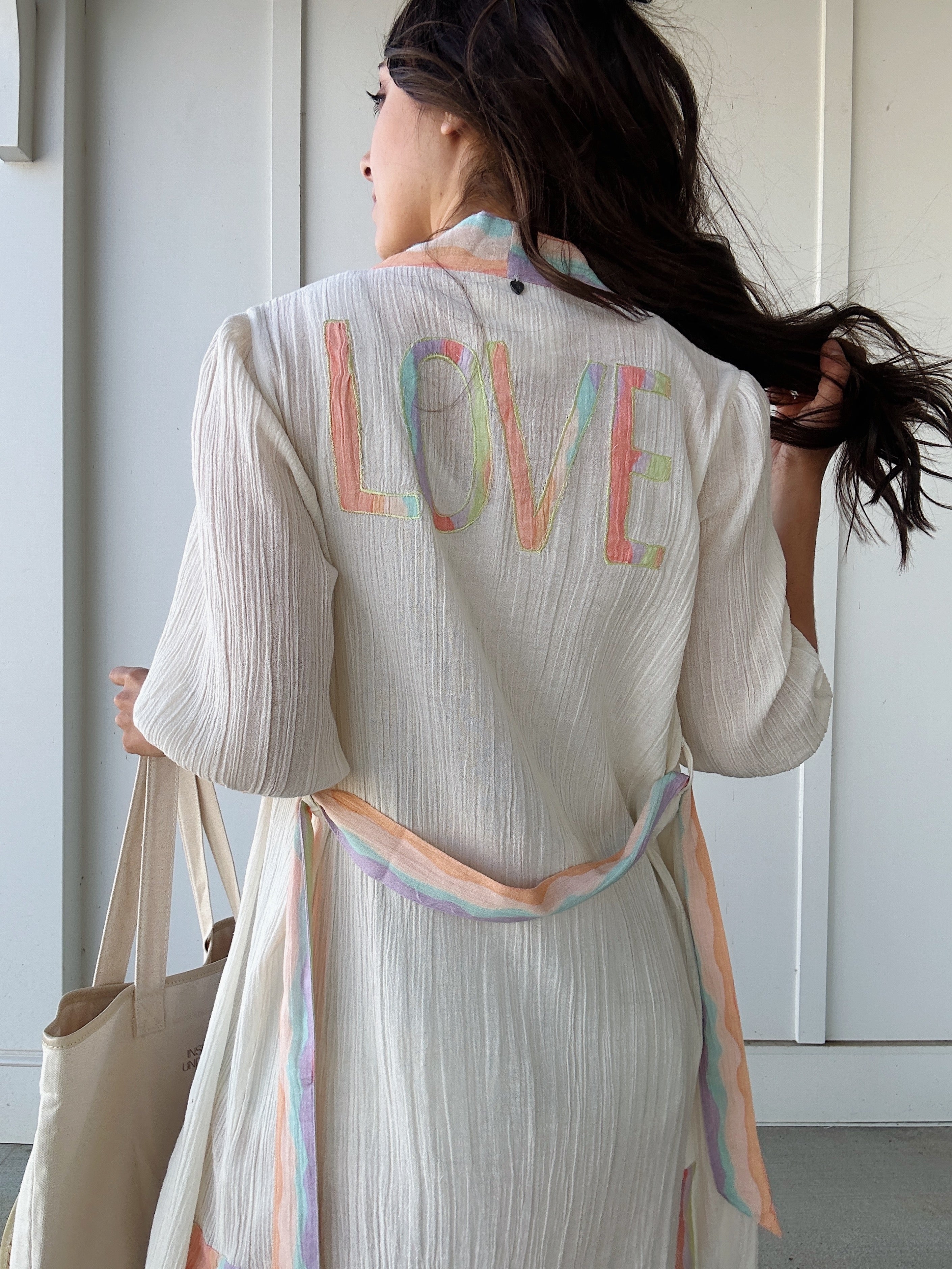 Band Of Color LOVE Duster colorful trim