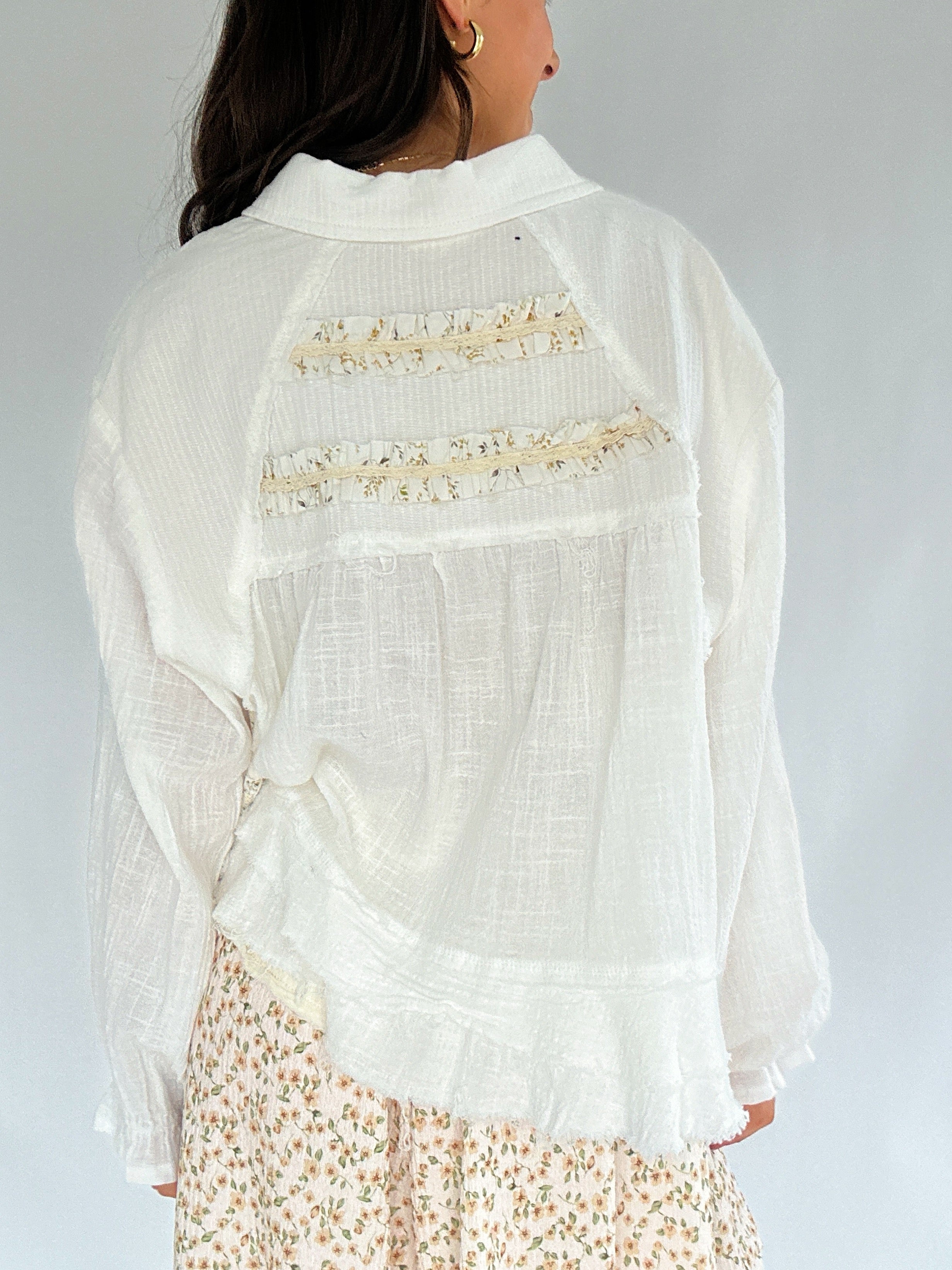 Between Dreams Button Down Top Back