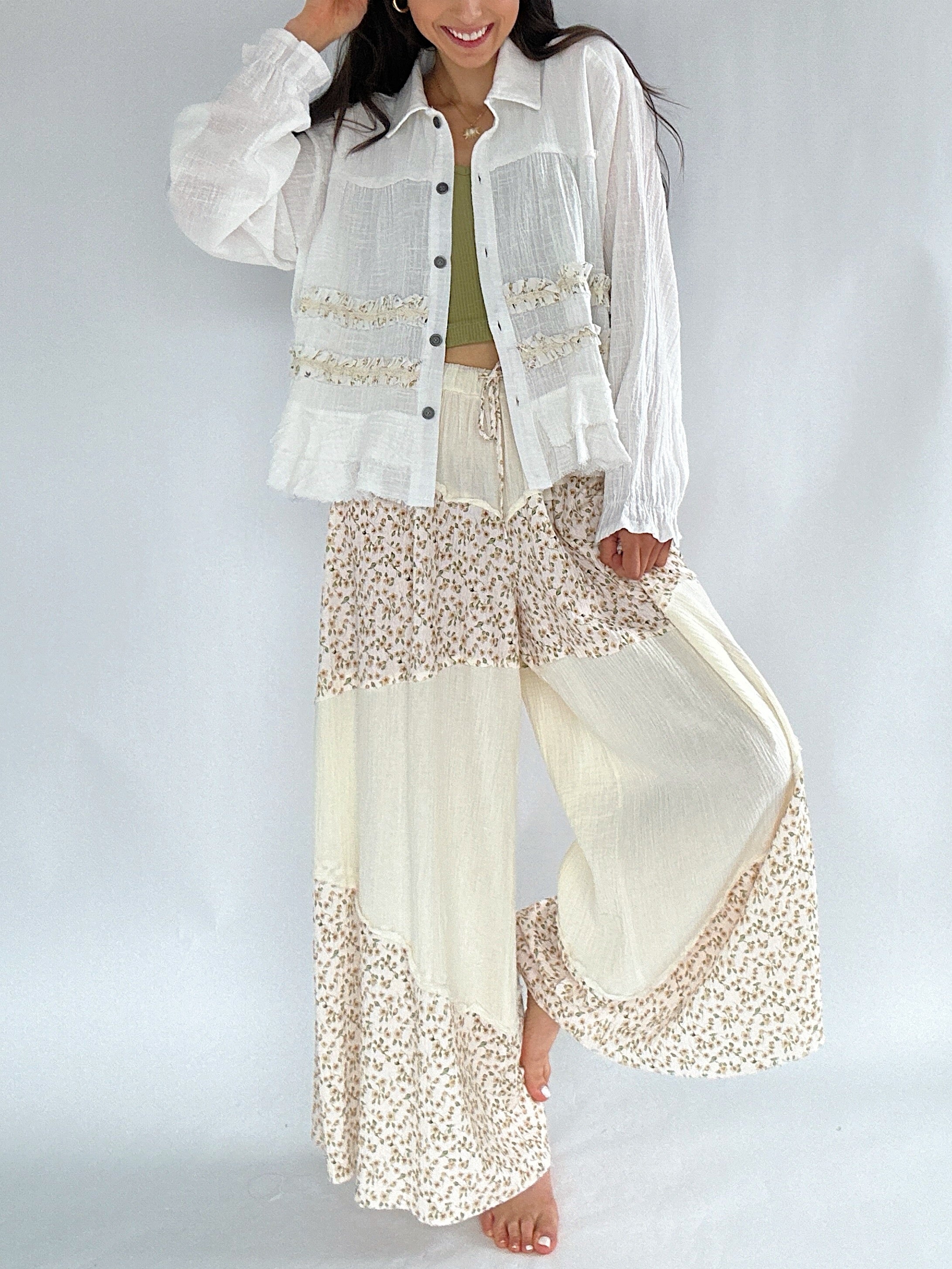 Between Dreams Button Down Top Outfit