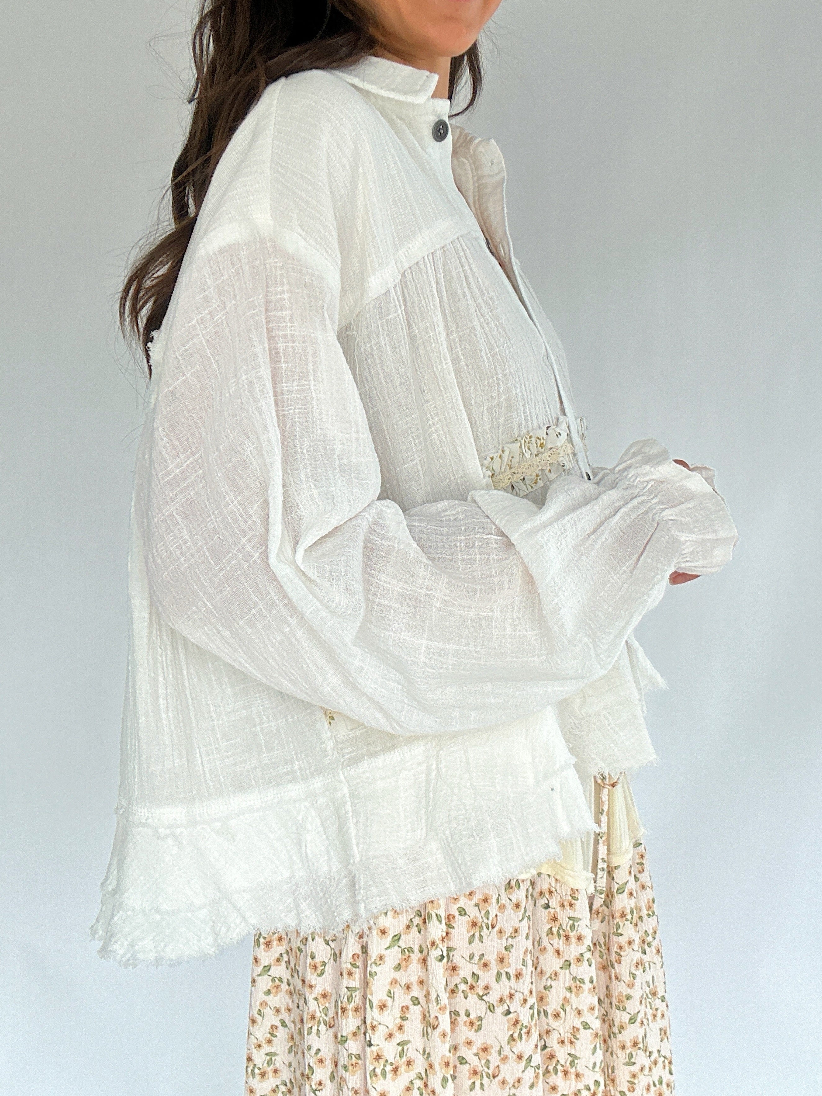 Between Dreams Button Down Top Side