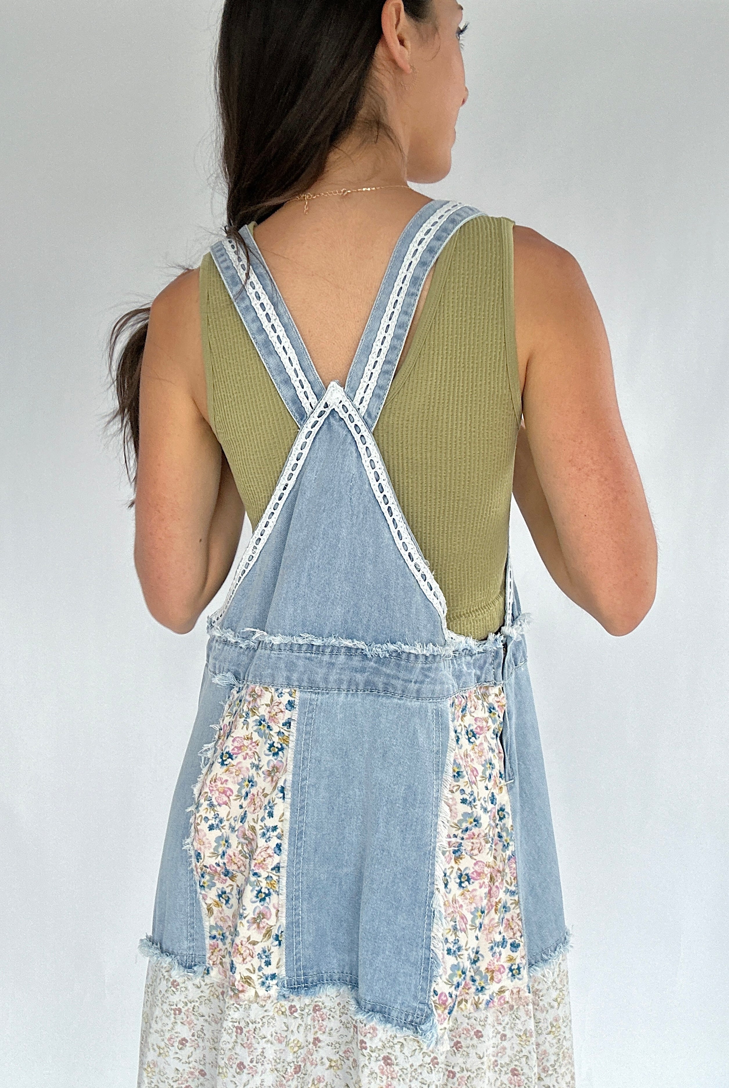 Can You Imagine Overall Dress Back Top Detail