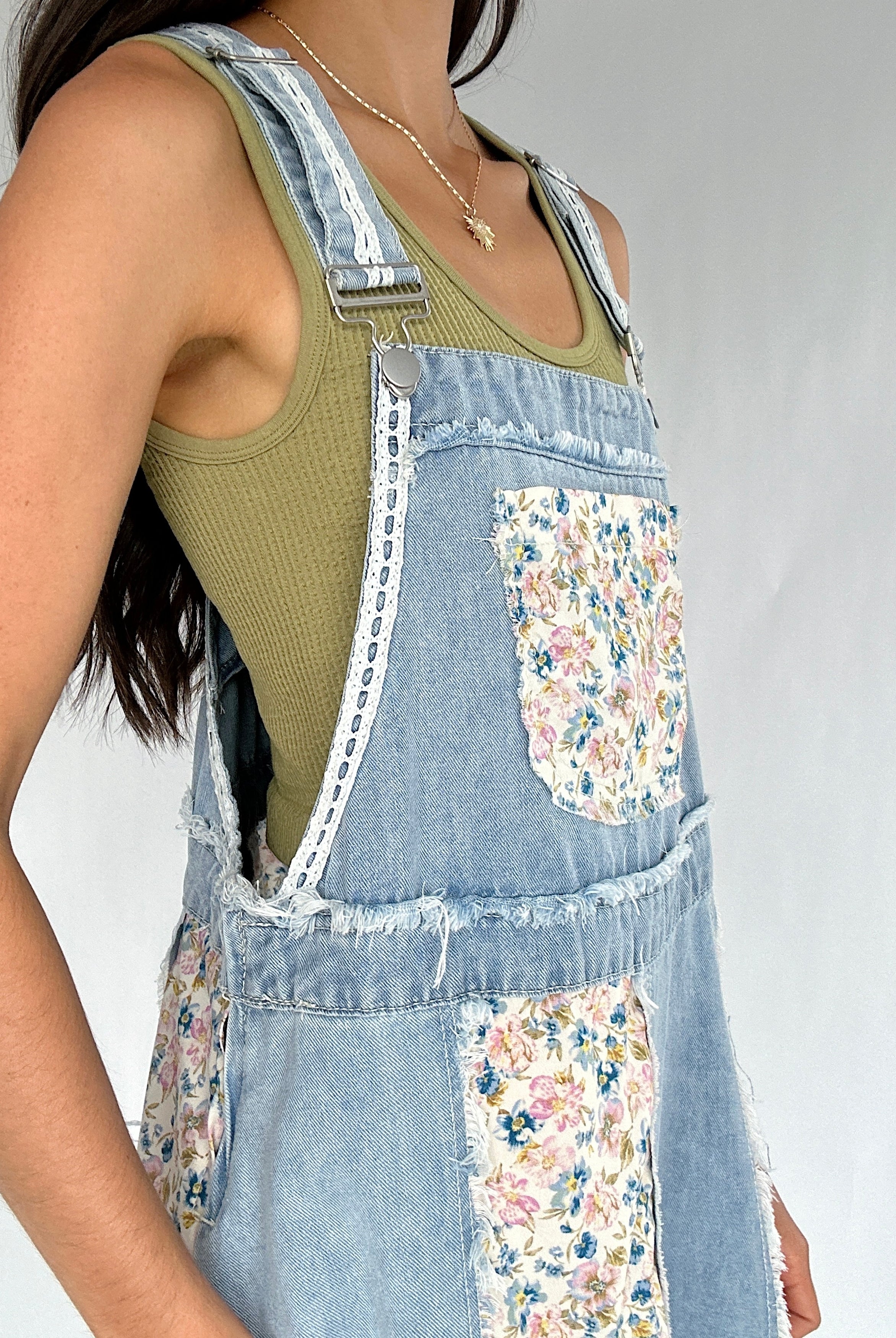 Can You Imagine Overall Dress top side detail