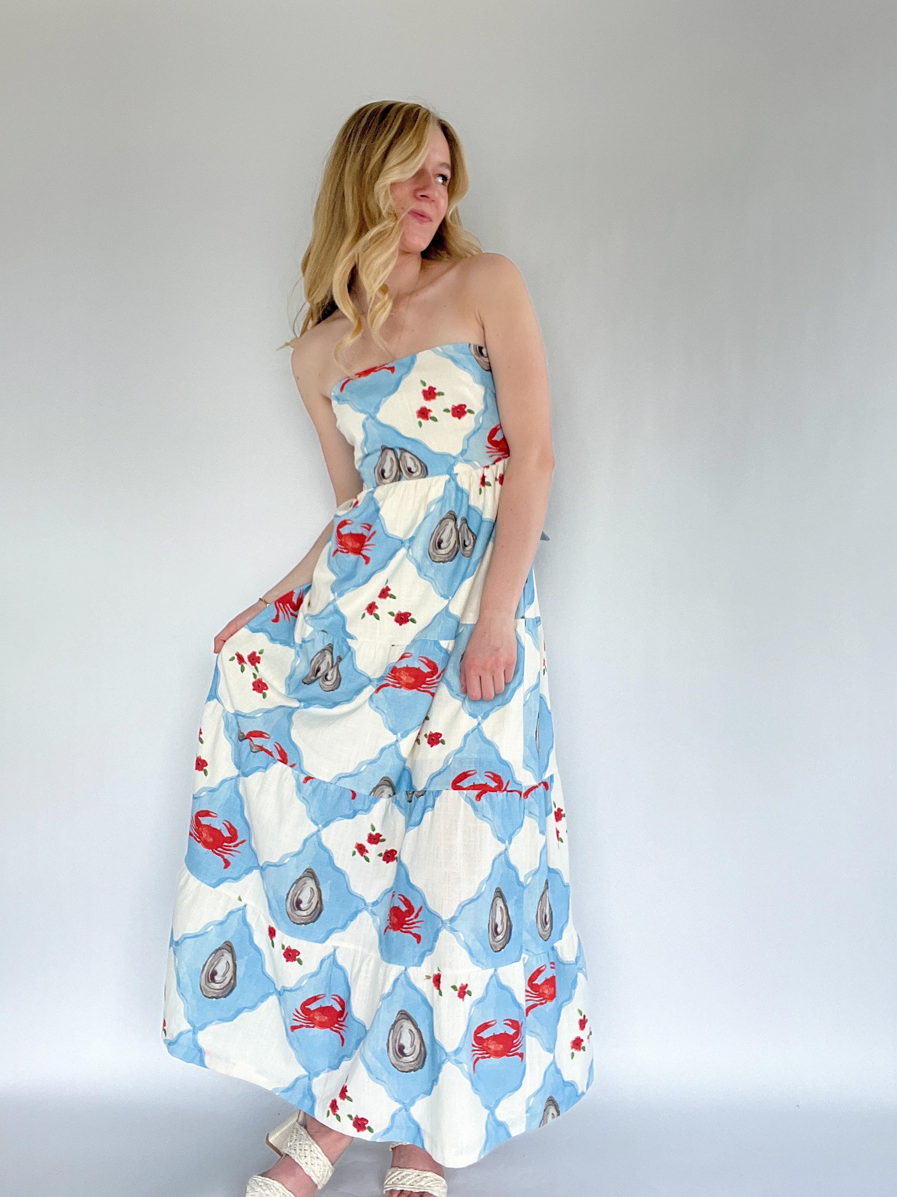 Cape Elizabeth Strapless Maxi Dress