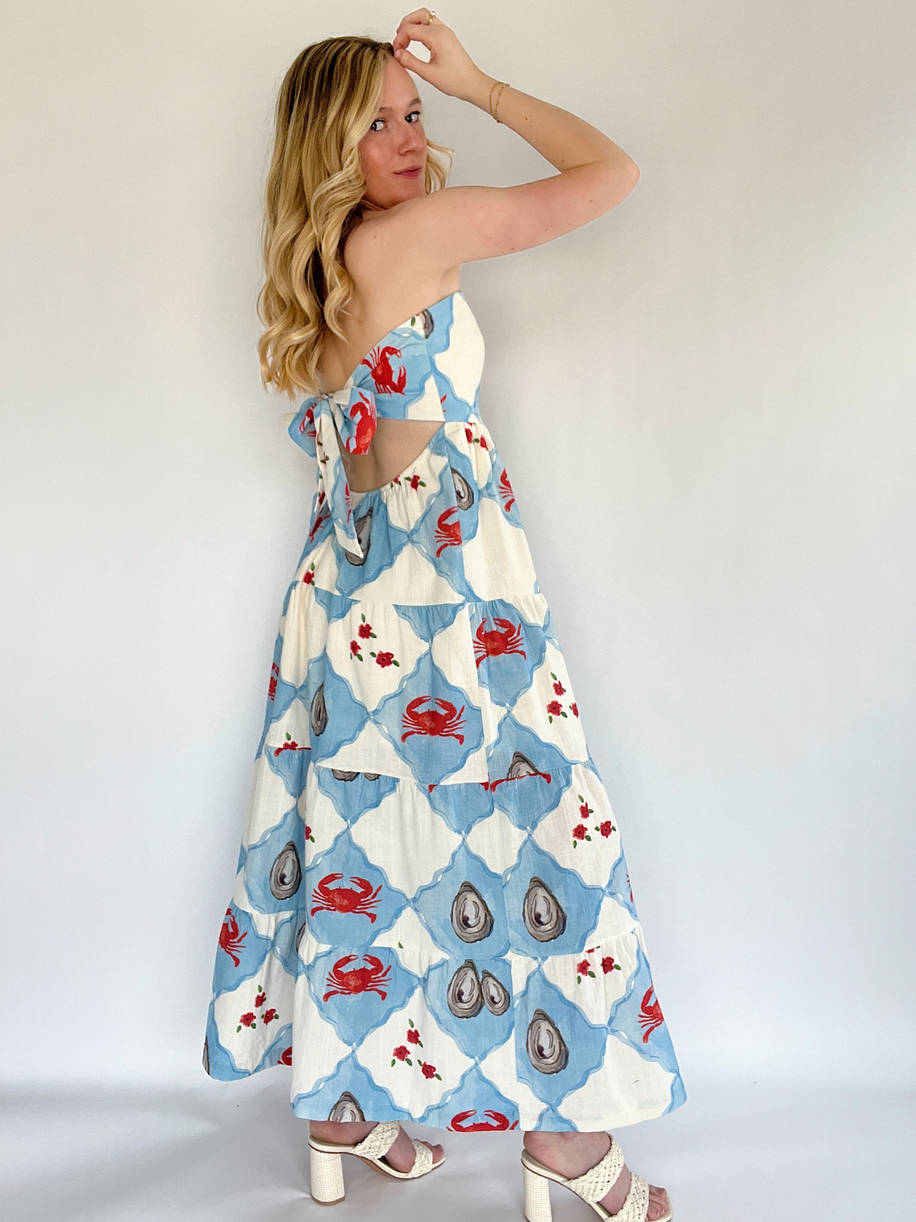 Cape Elizabeth Strapless Maxi Dress Back