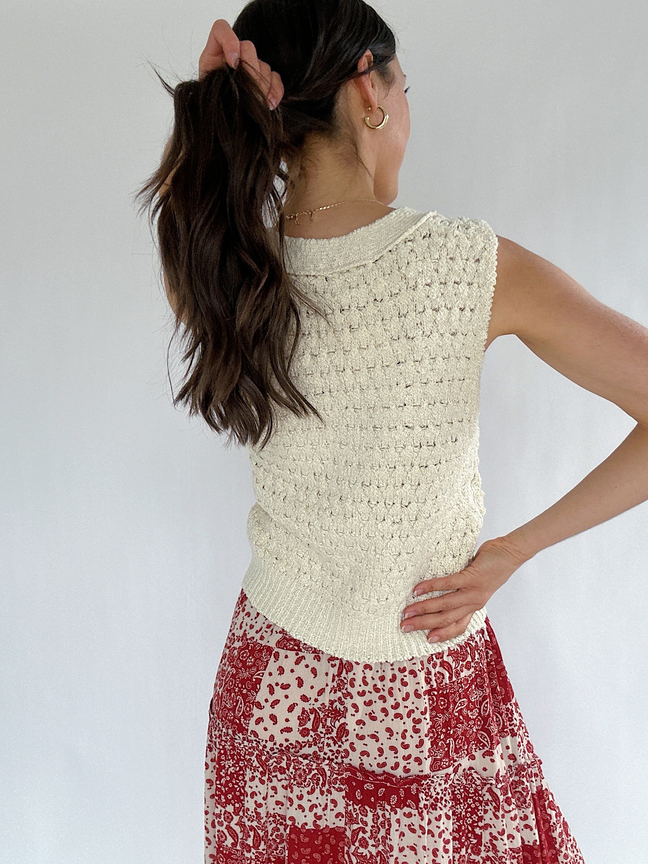 Caylee Knit Vest Top Back