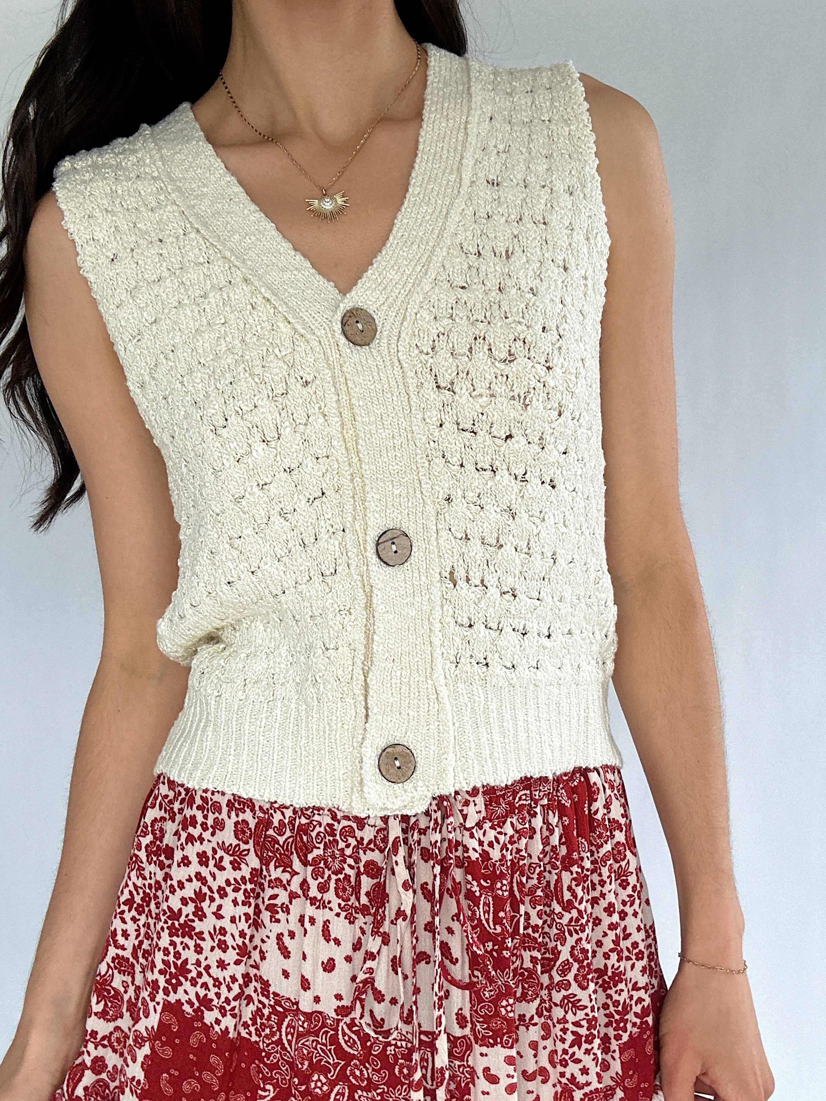 Caylee Knit Vest Top Front