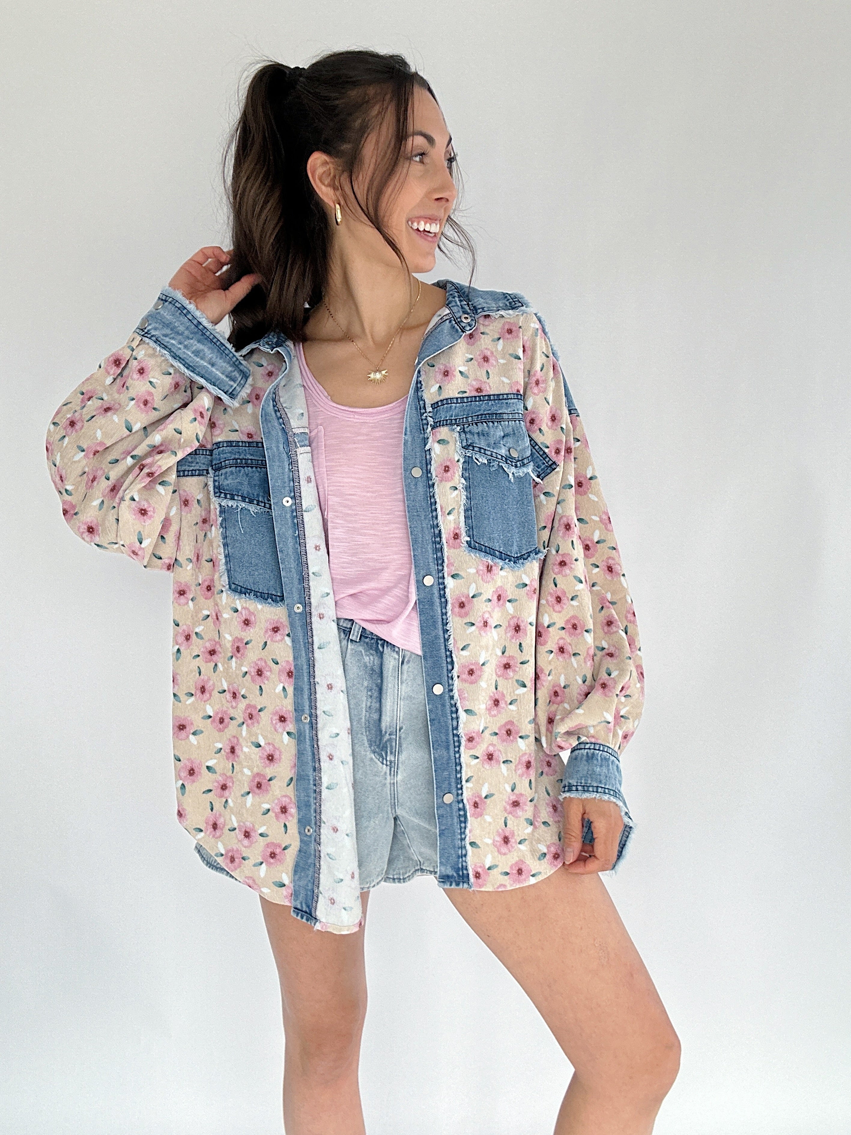 Day One Floral Corduroy Jacket