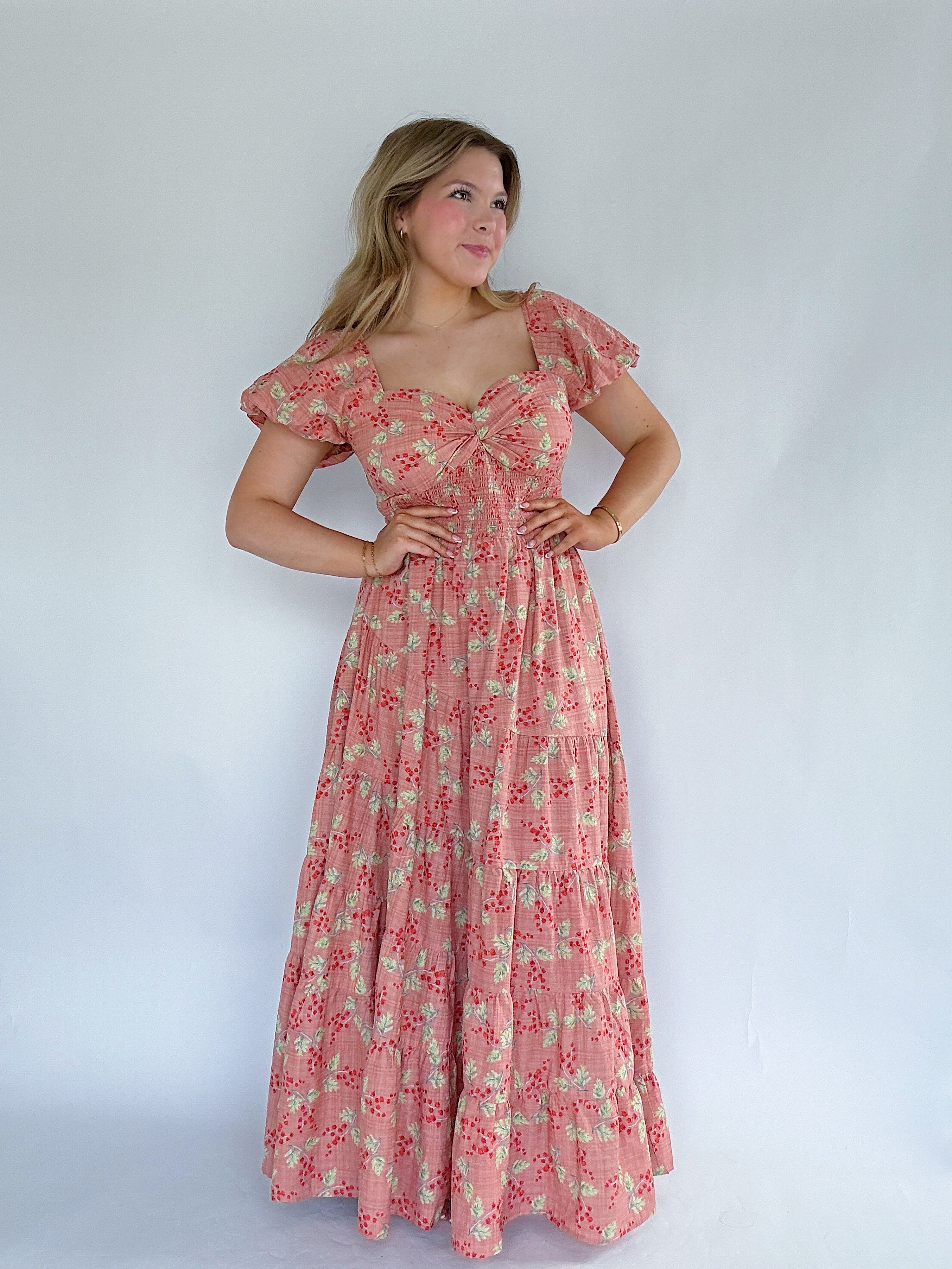 Days To Come Maxi Dress Coral Front