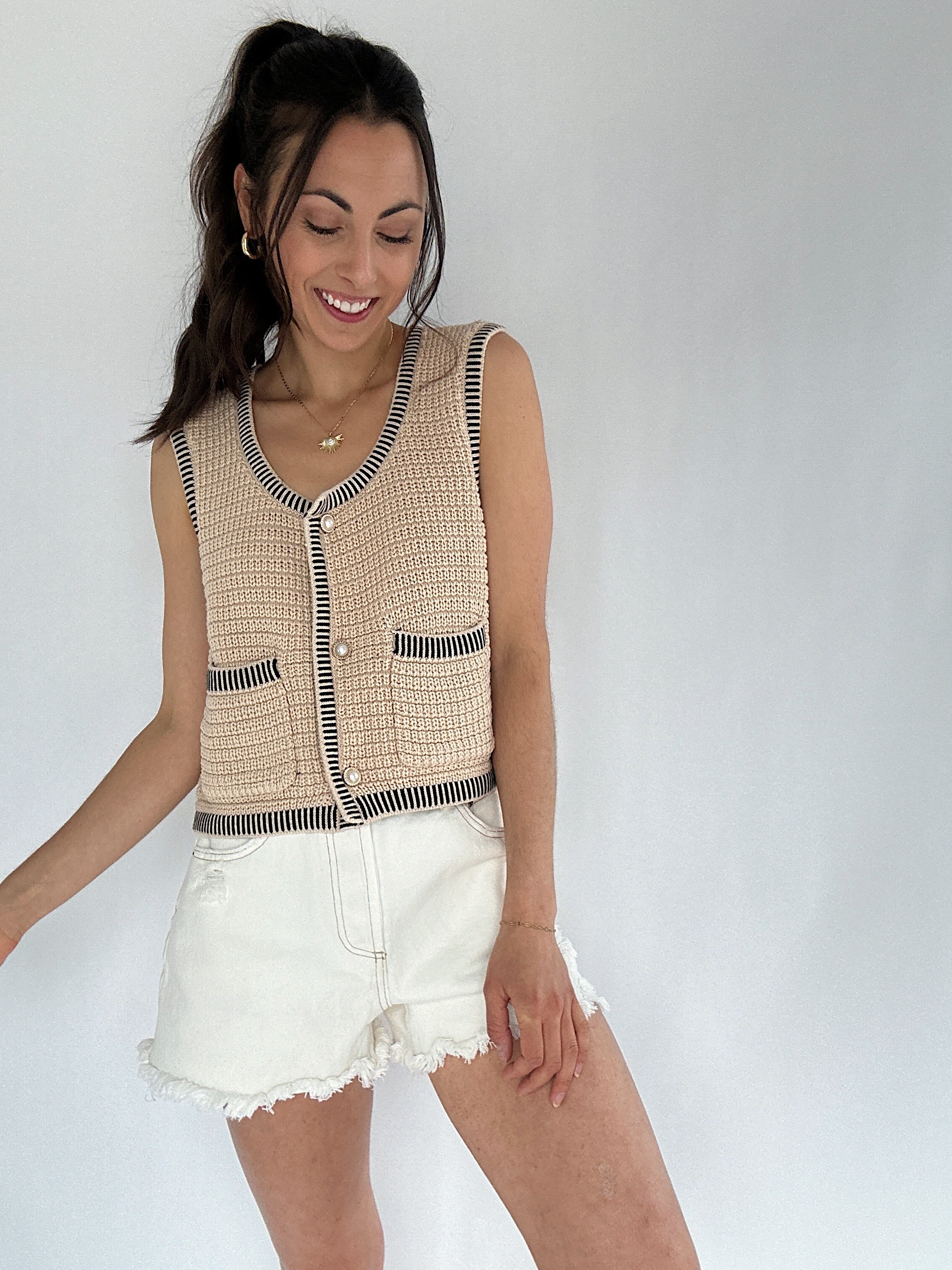 Easy To Miss Knit Vest Top