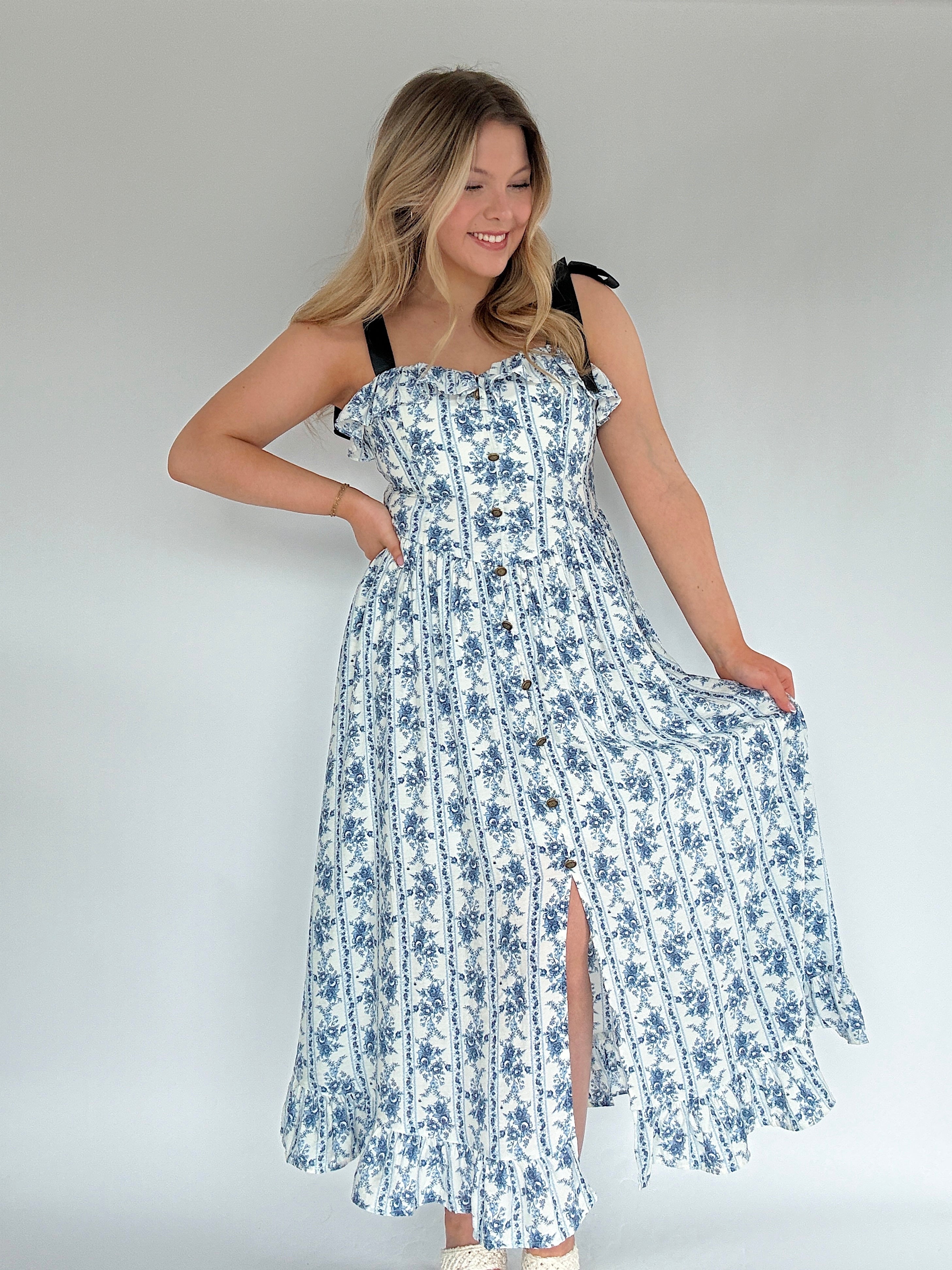 Evangeline Floral Midi Dress Skirt