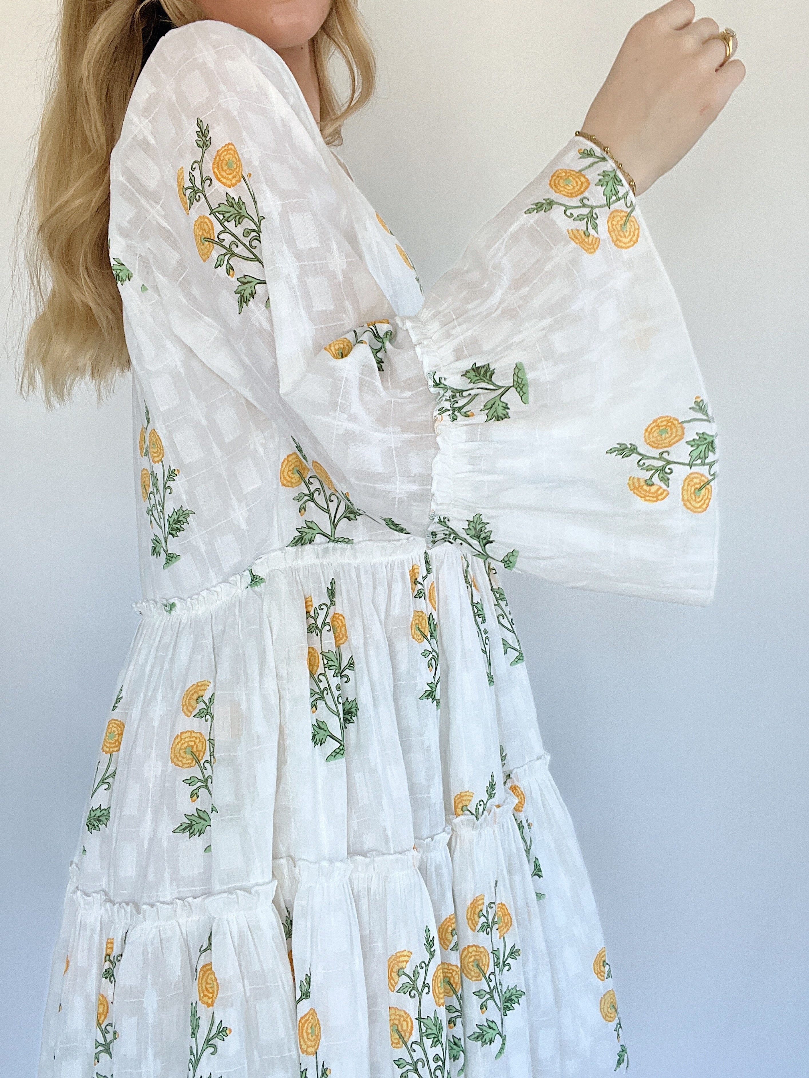 Flower In The Field Mini Dress Sleeve