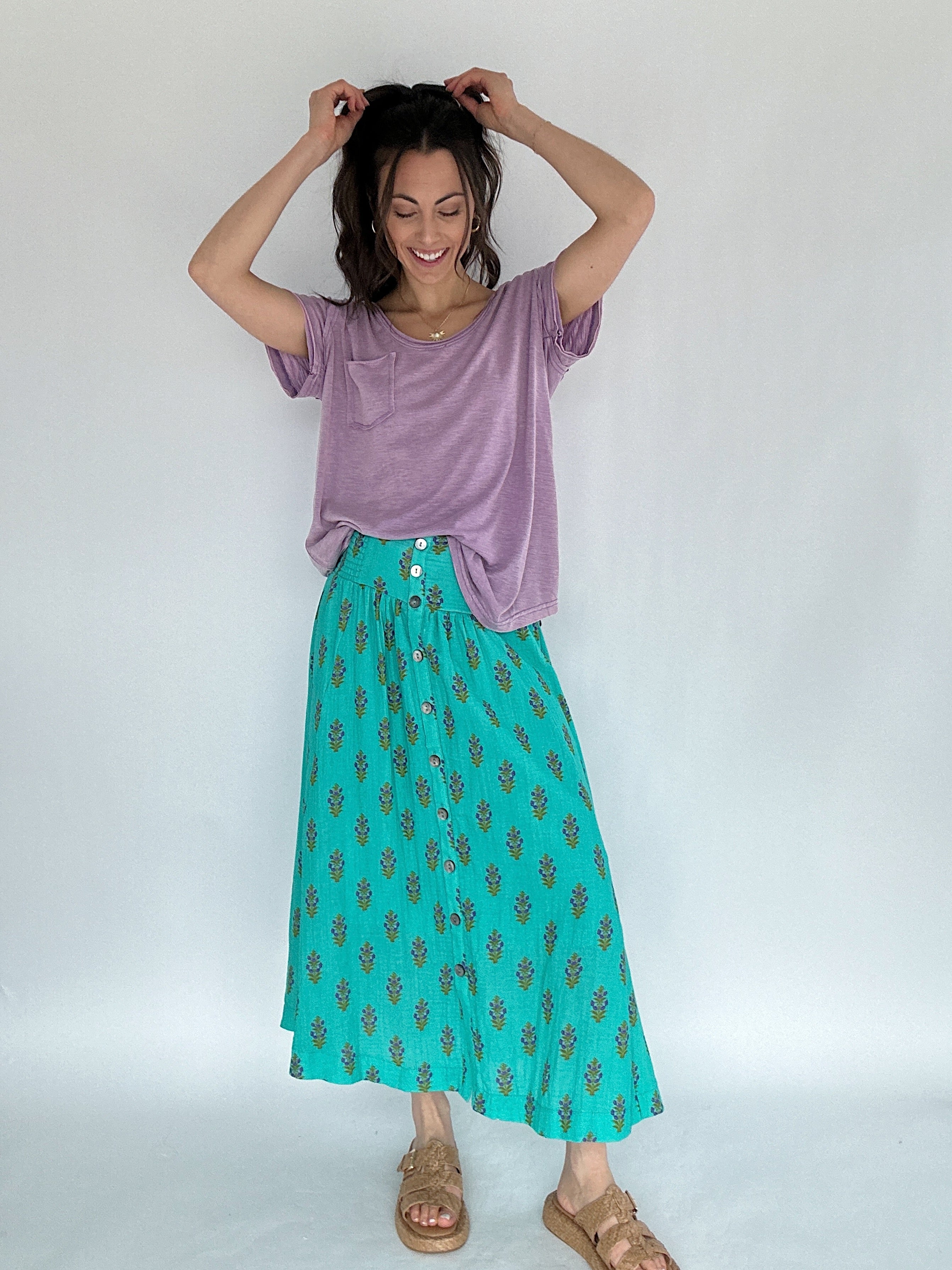 Full Bloom Maxi Skirt Outfit