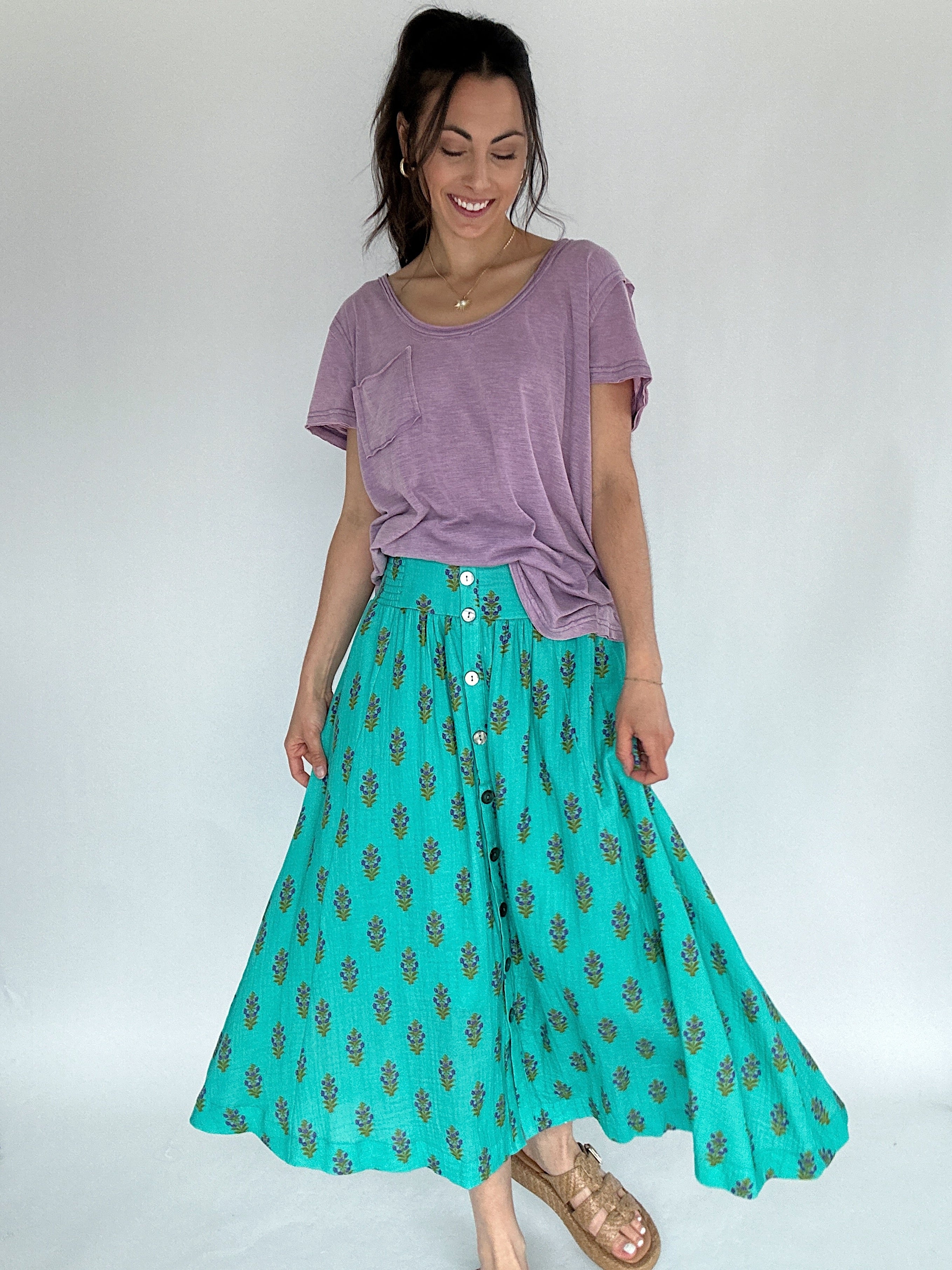 Full Bloom Maxi Skirt Outfit 2