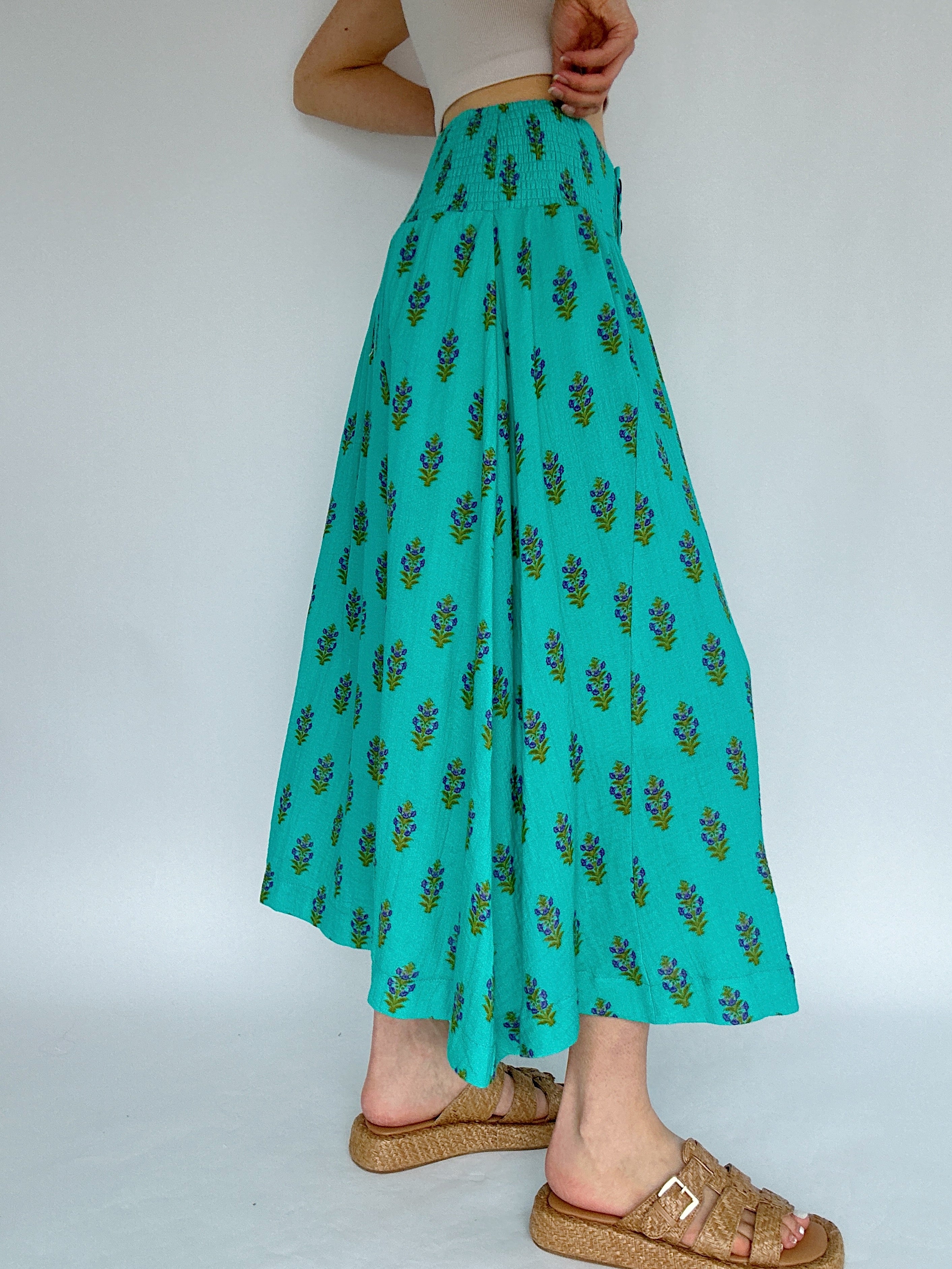 Full Bloom Maxi Skirt Side