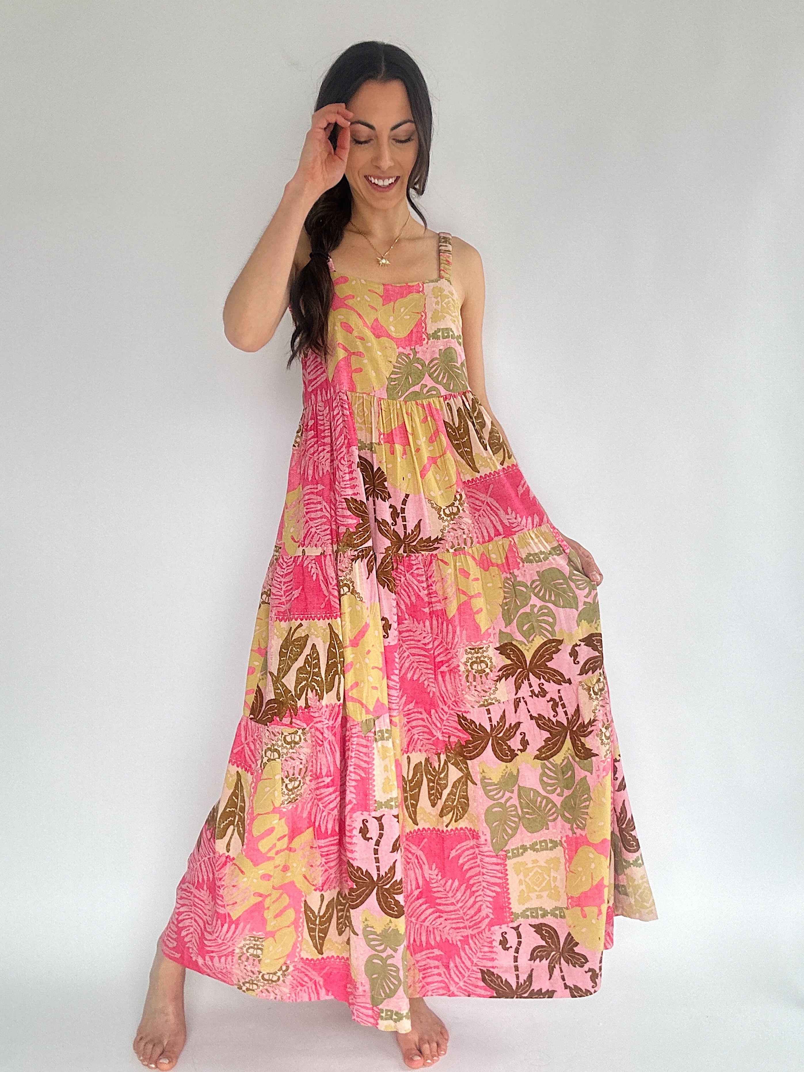 Hibiscus Crush Maxi Dress Front
