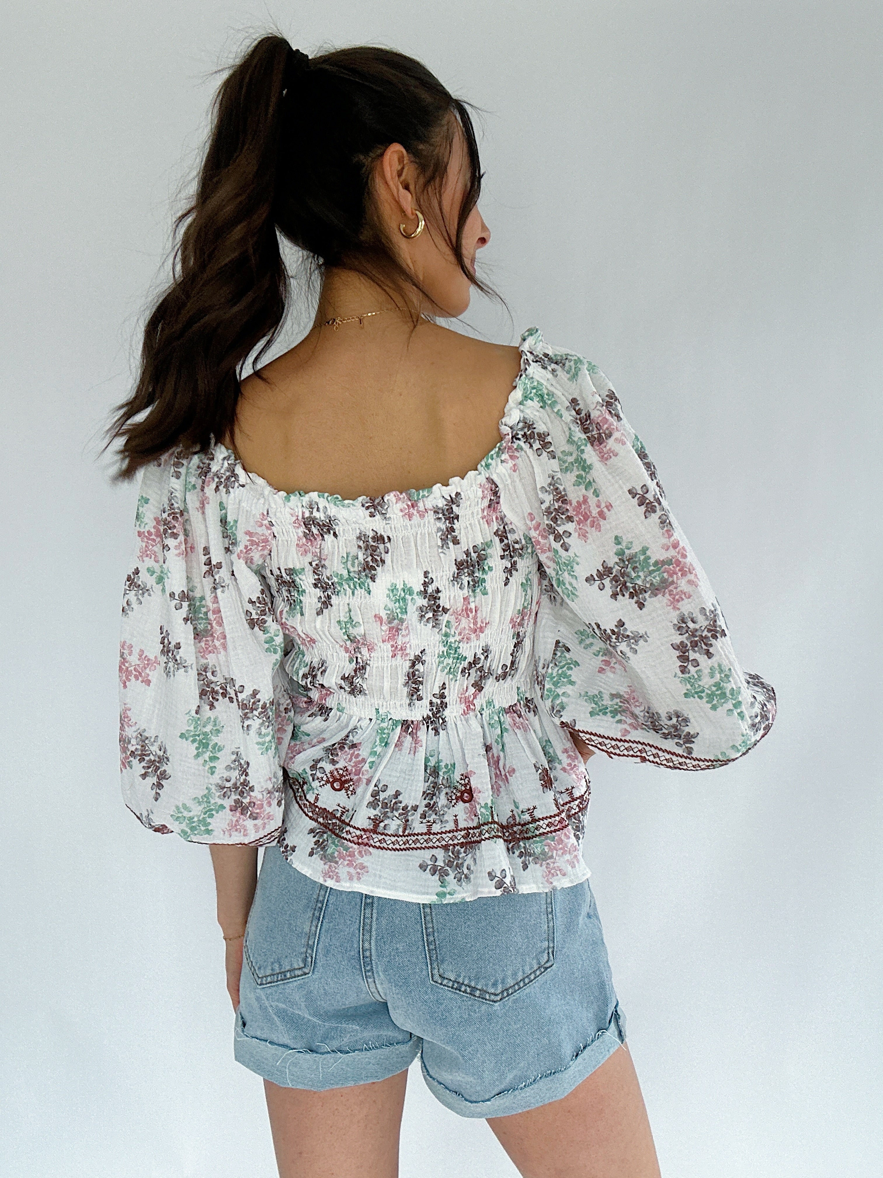 Julianne Peplum Top Back