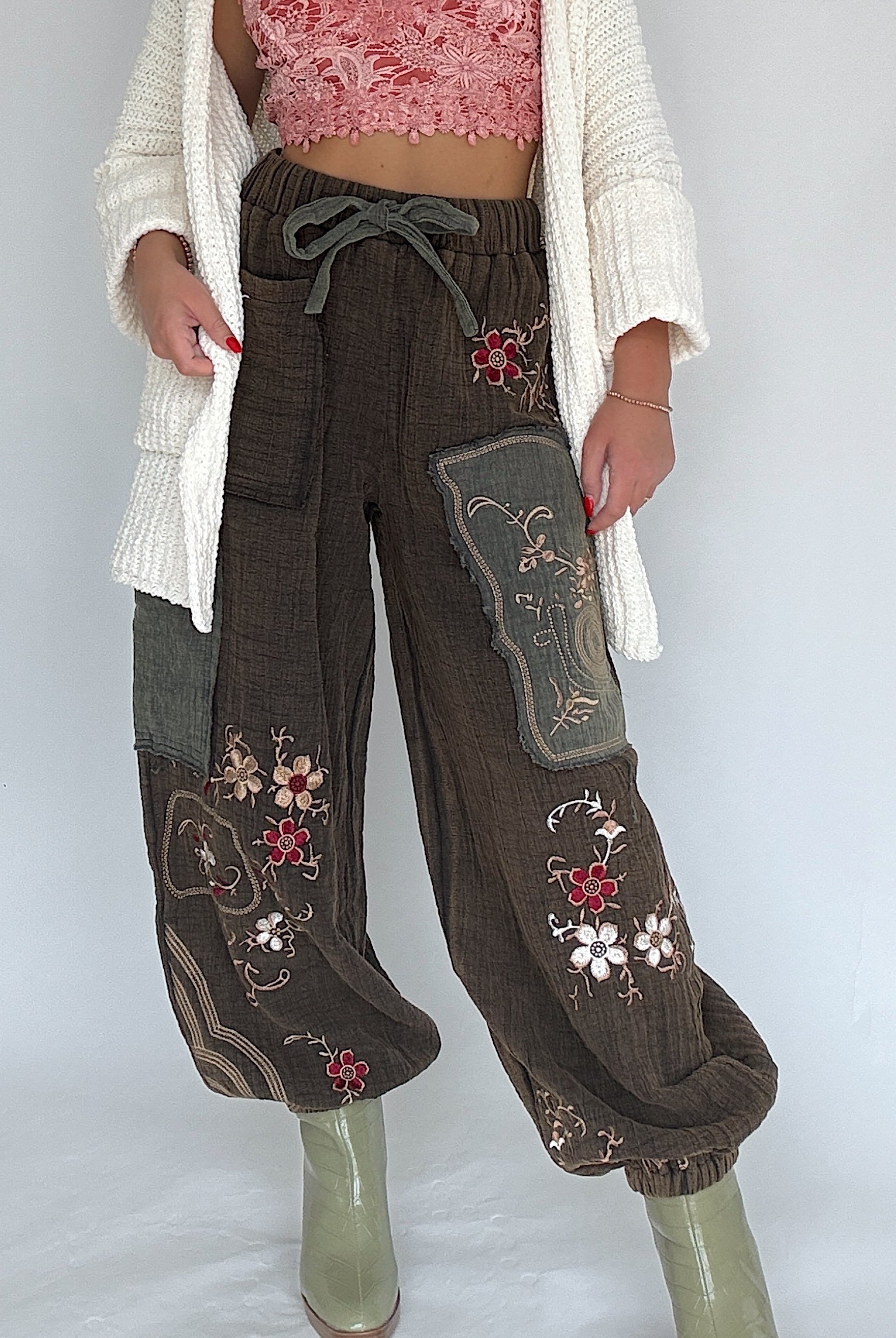 Kagen Embroidered Pants Front