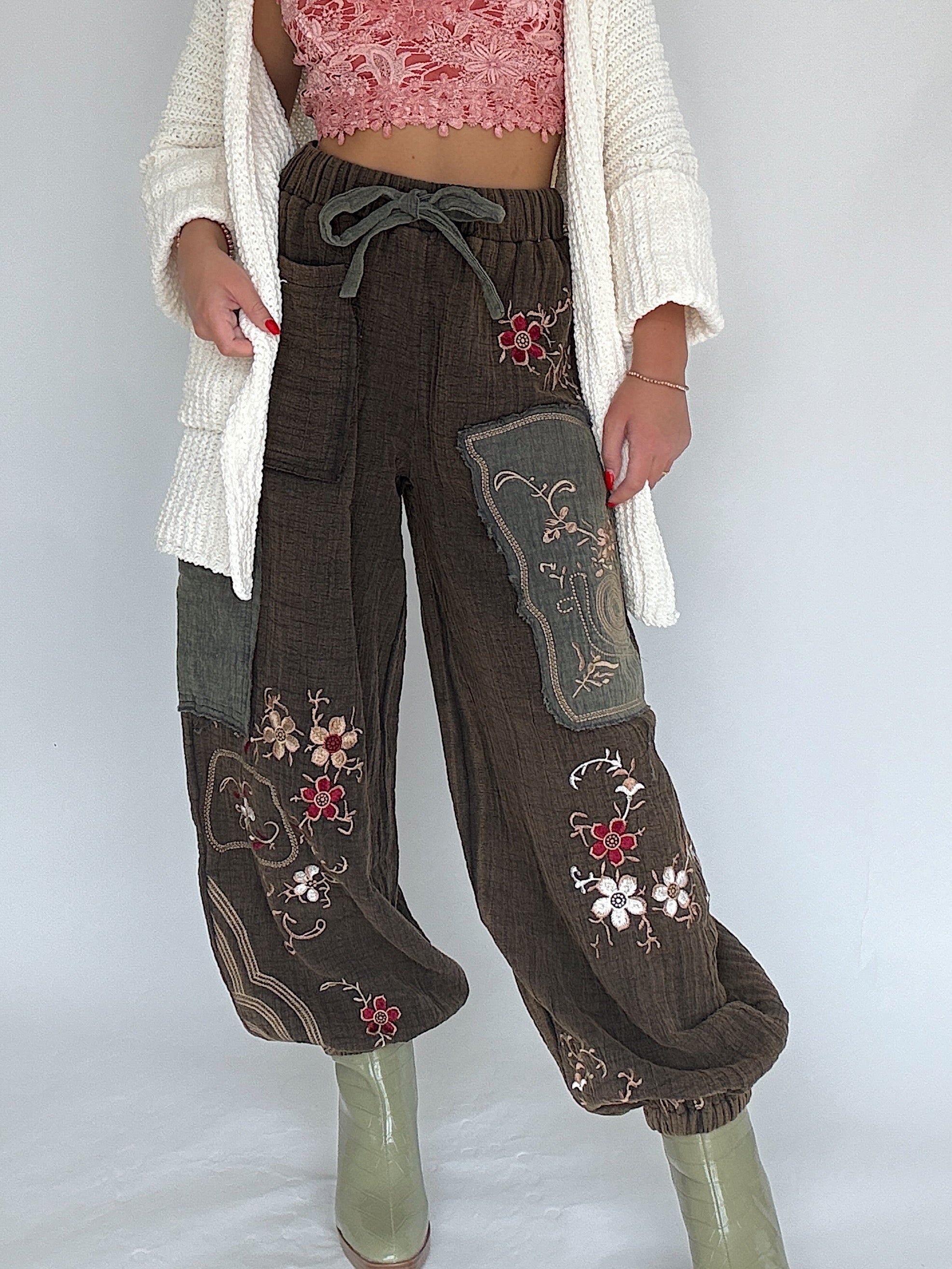 Kagen Embroidered Pants Front