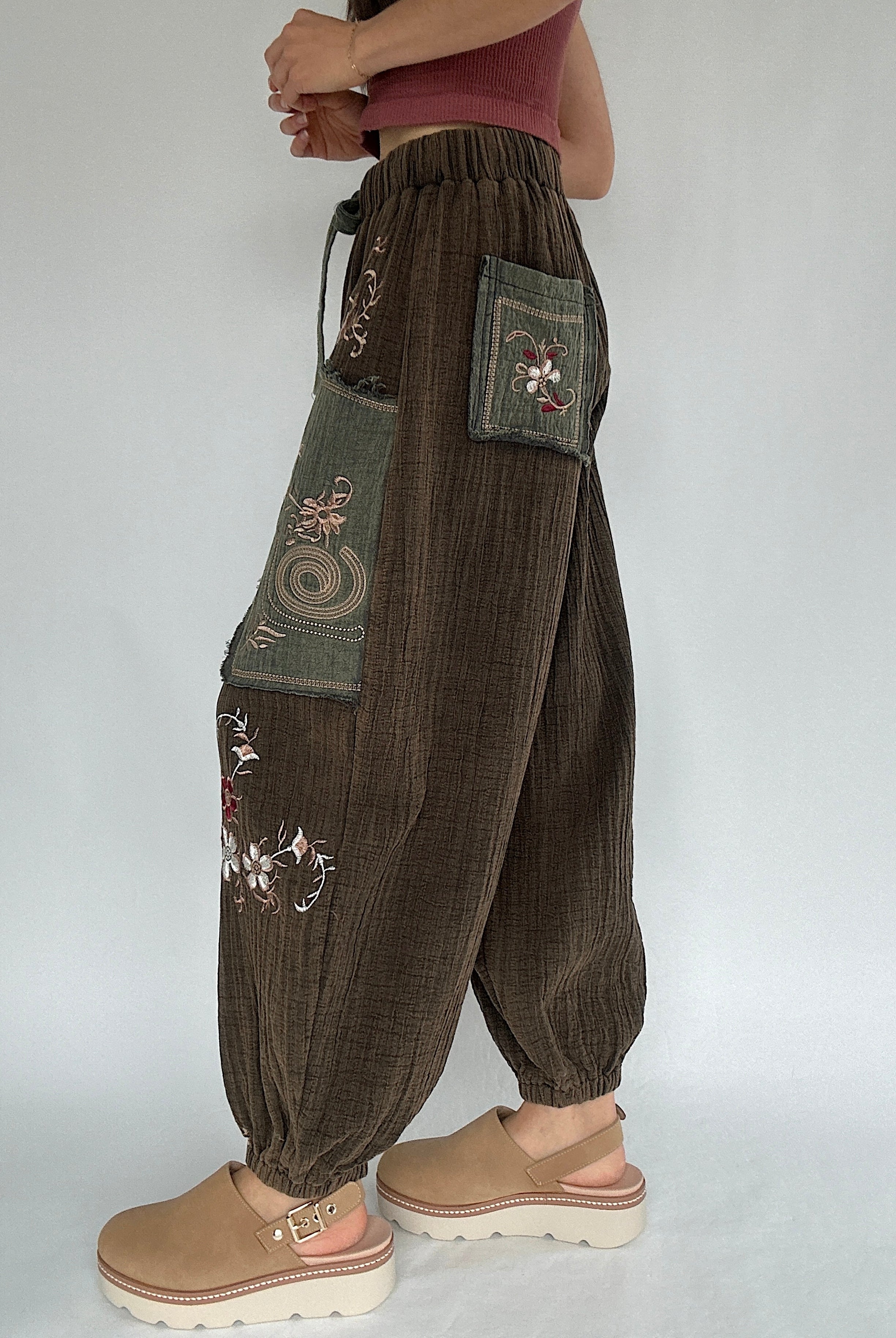Kagen Embroidered Pants Side