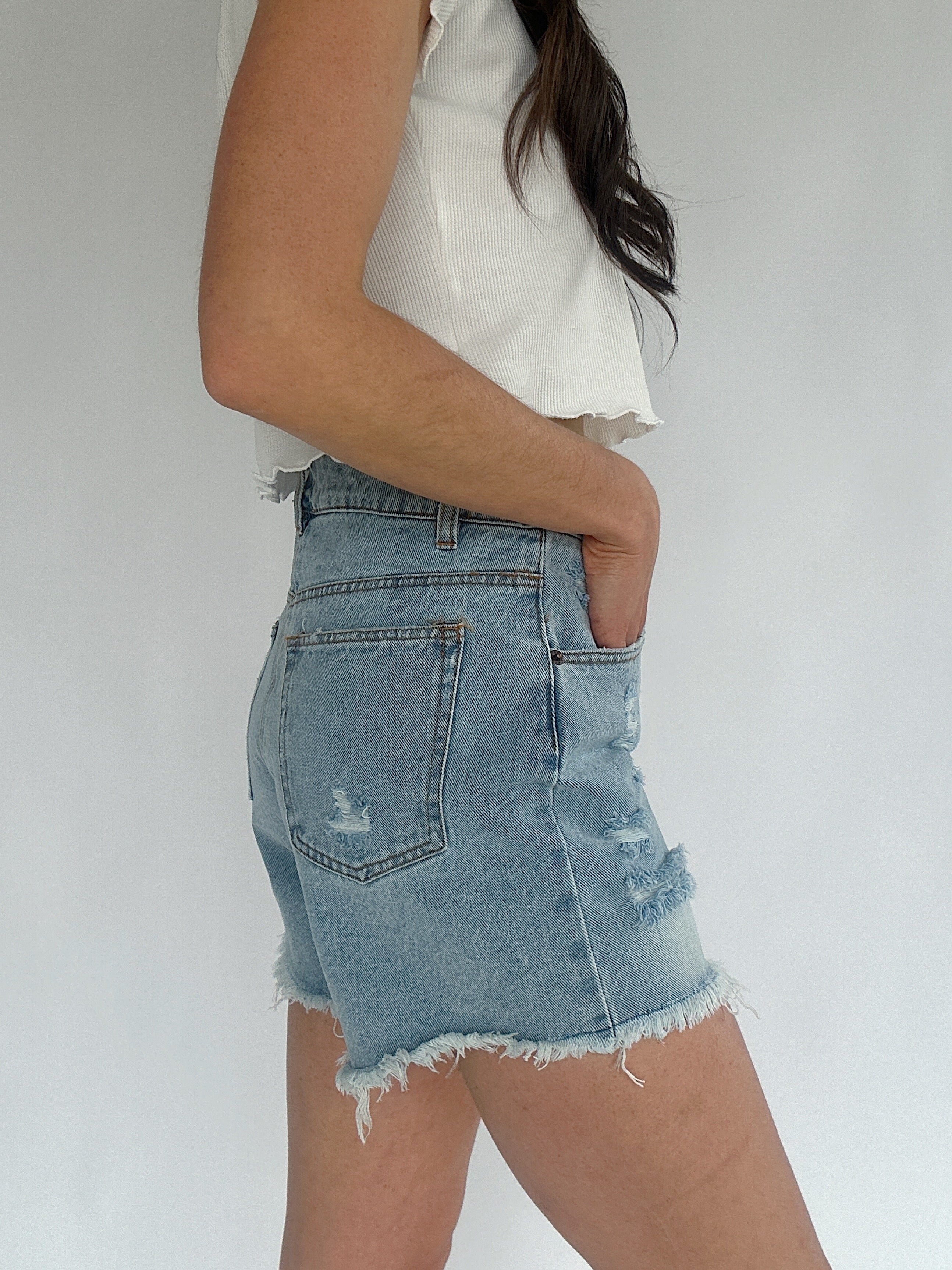 Kayne Denim Shorts Side