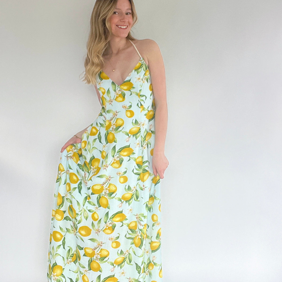 maxi dress with lemons Lemonade Maxi Dress – Blue Magnolia