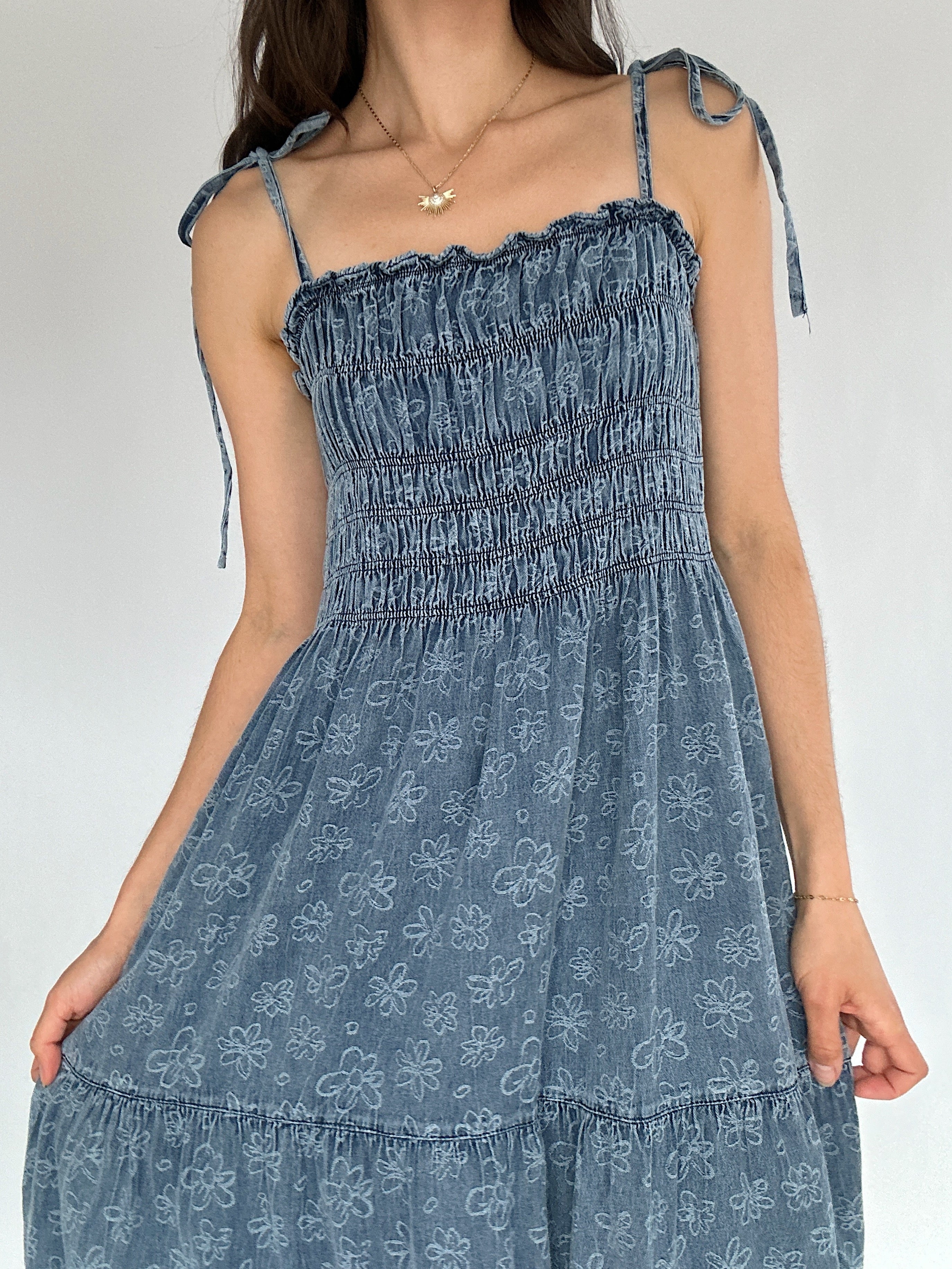 Lennox Denim Maxi Dress Top