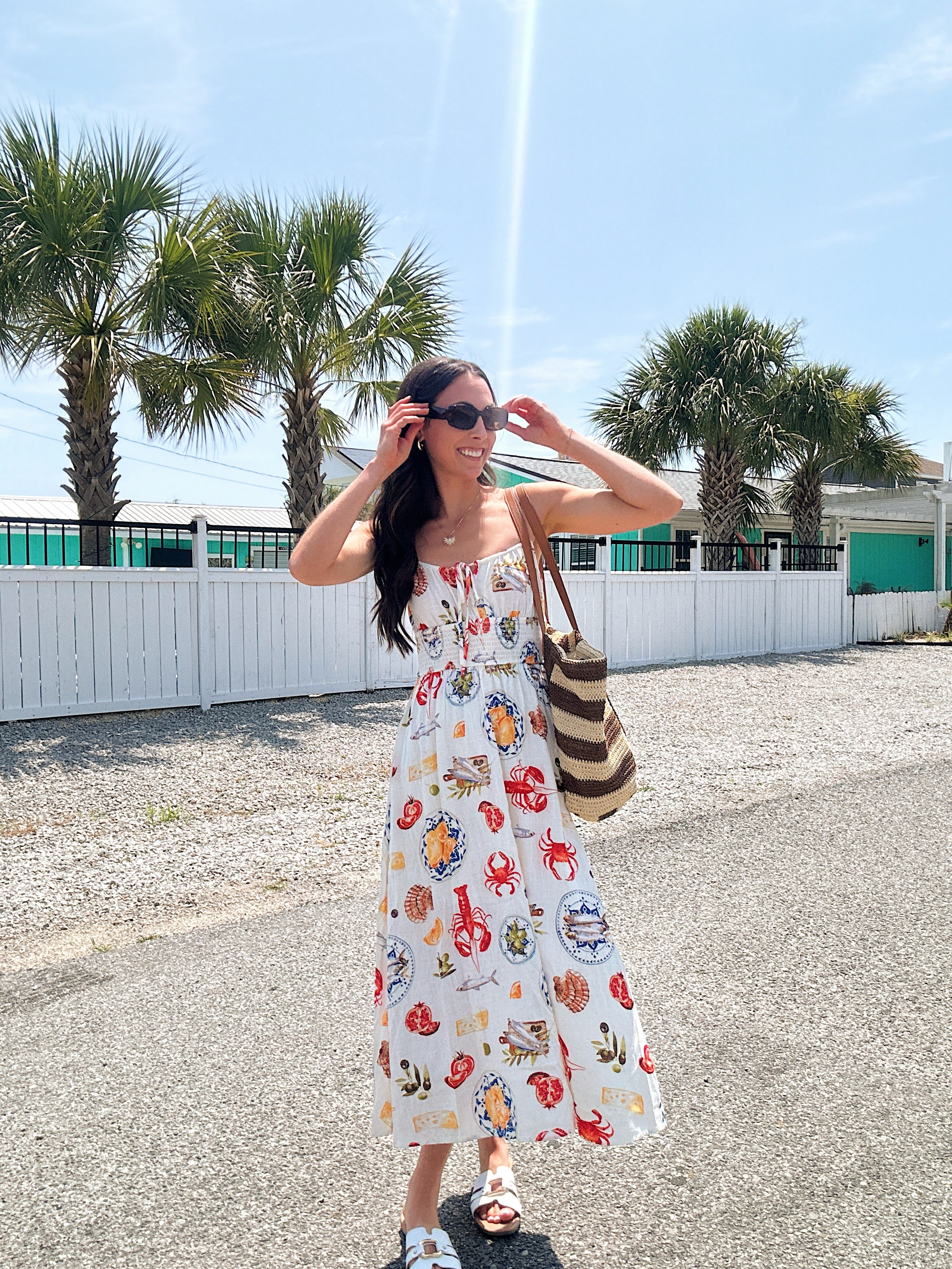 Lunch By The Sea Midi Dress at the beach