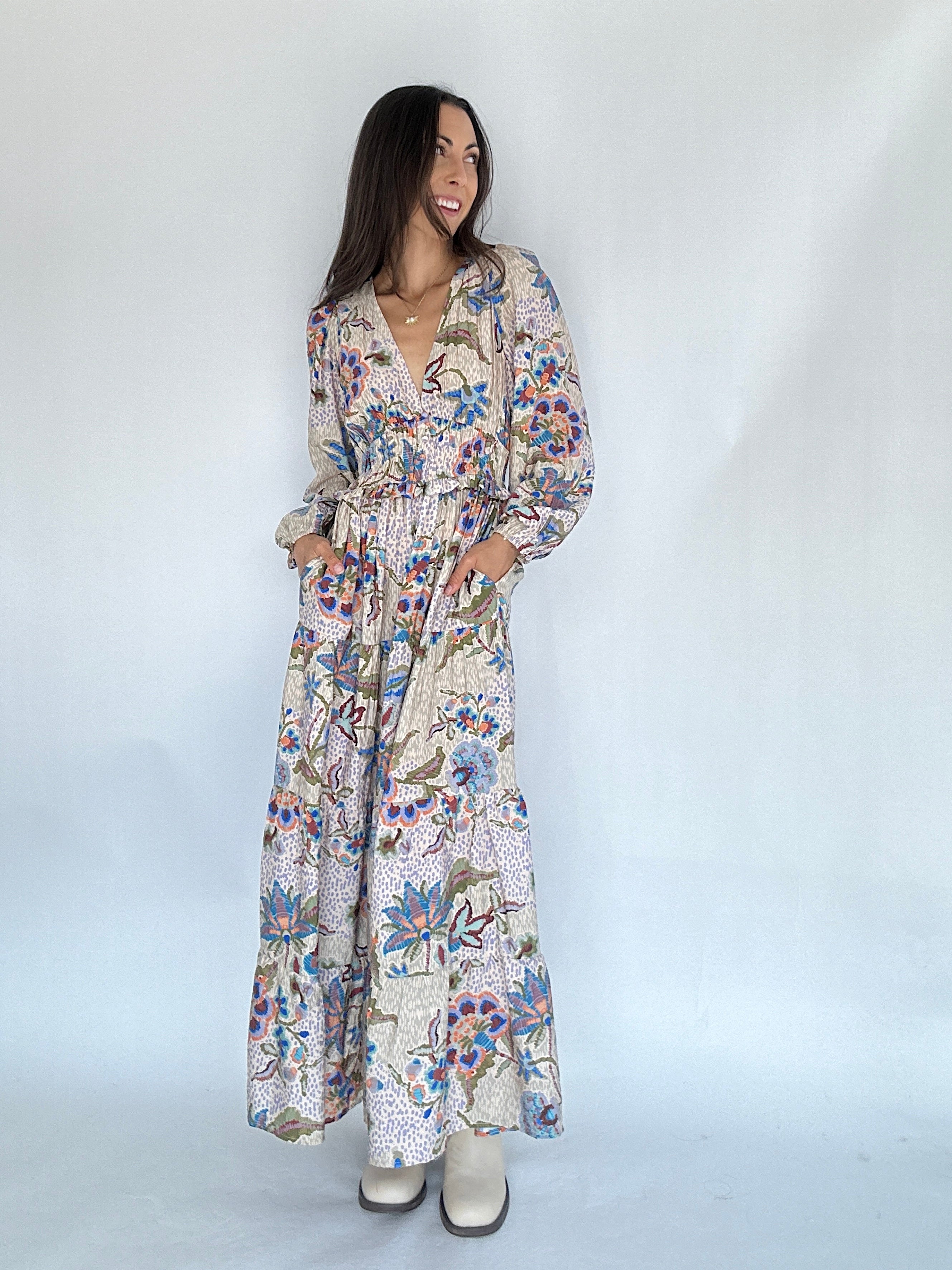 Mosaic Vineyard Maxi Dress Front