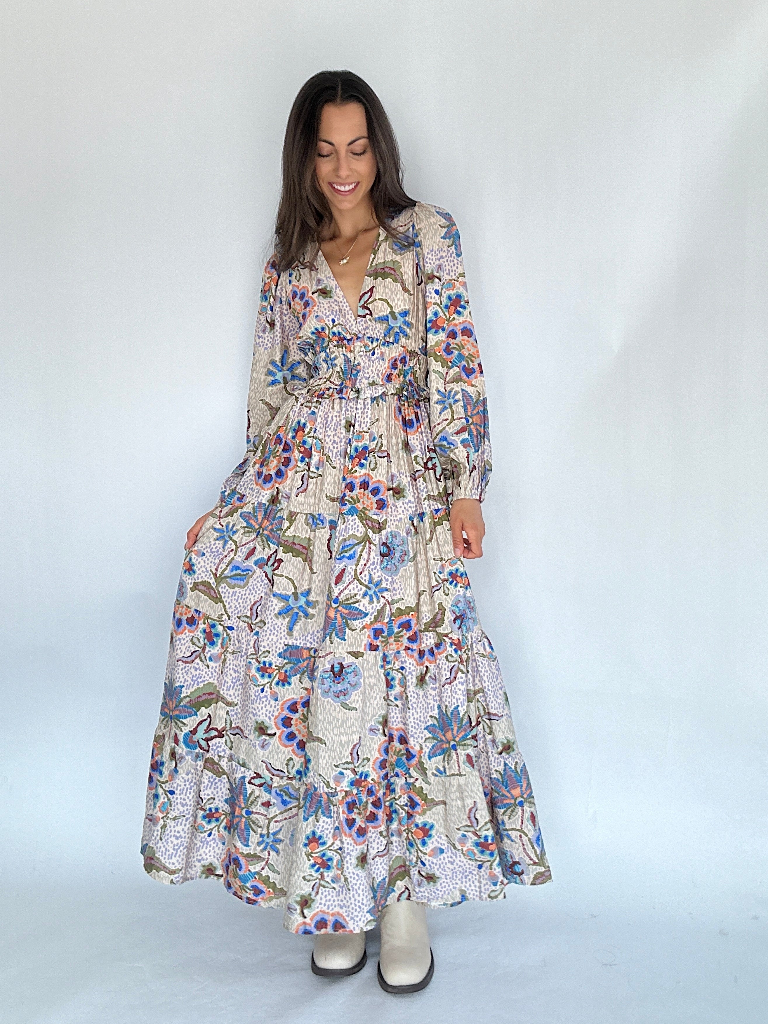 Mosaic Vineyard Maxi Dress Front