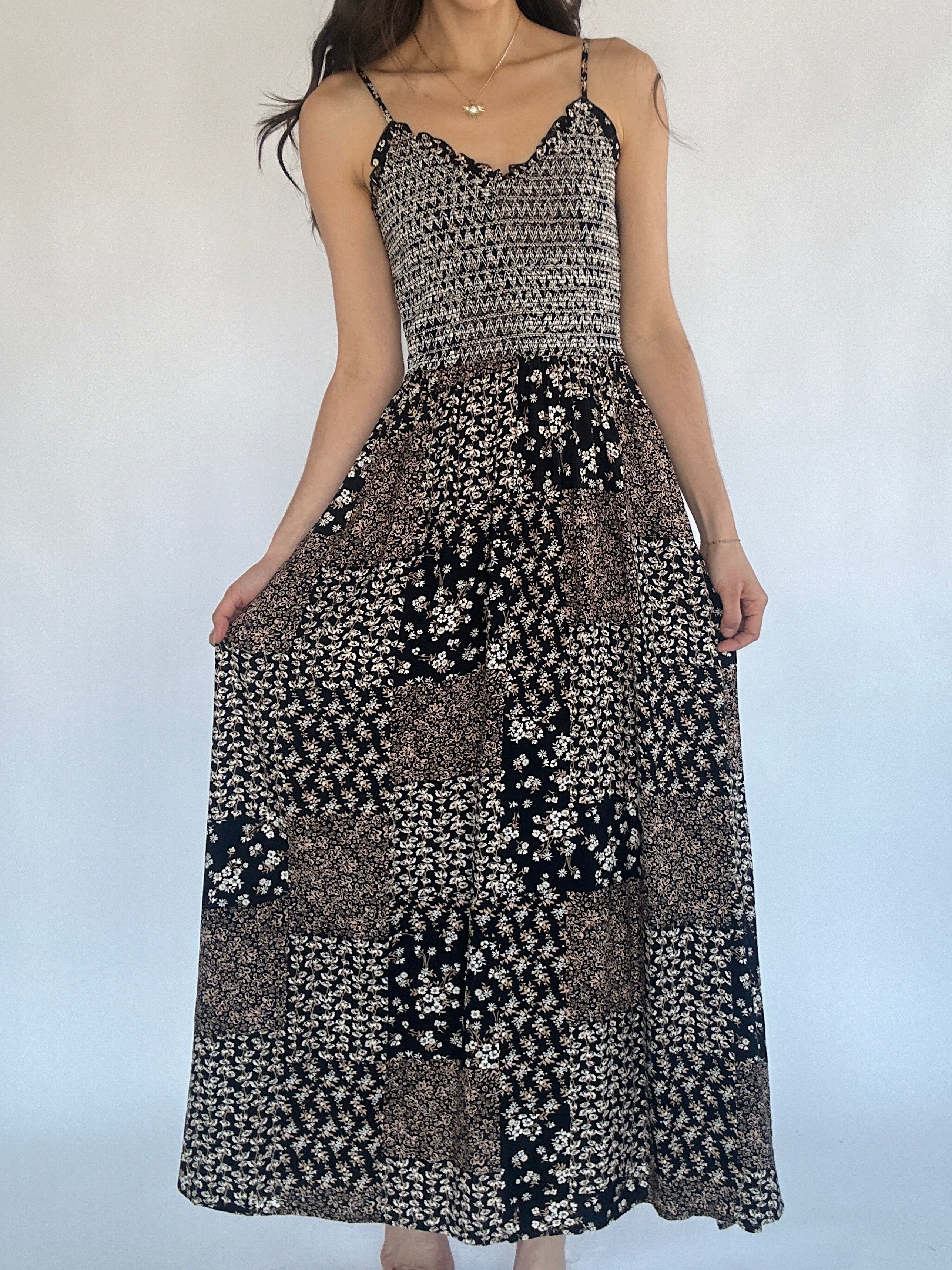 Nowhere Better Maxi Dress Front Up Close