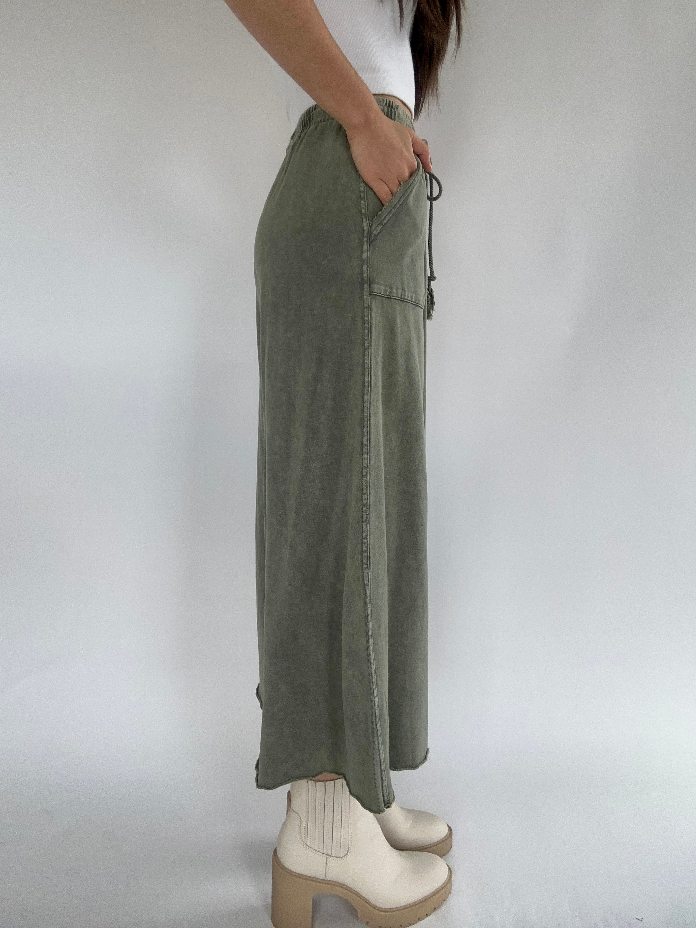 On The Road Again Pants Ash Green Side