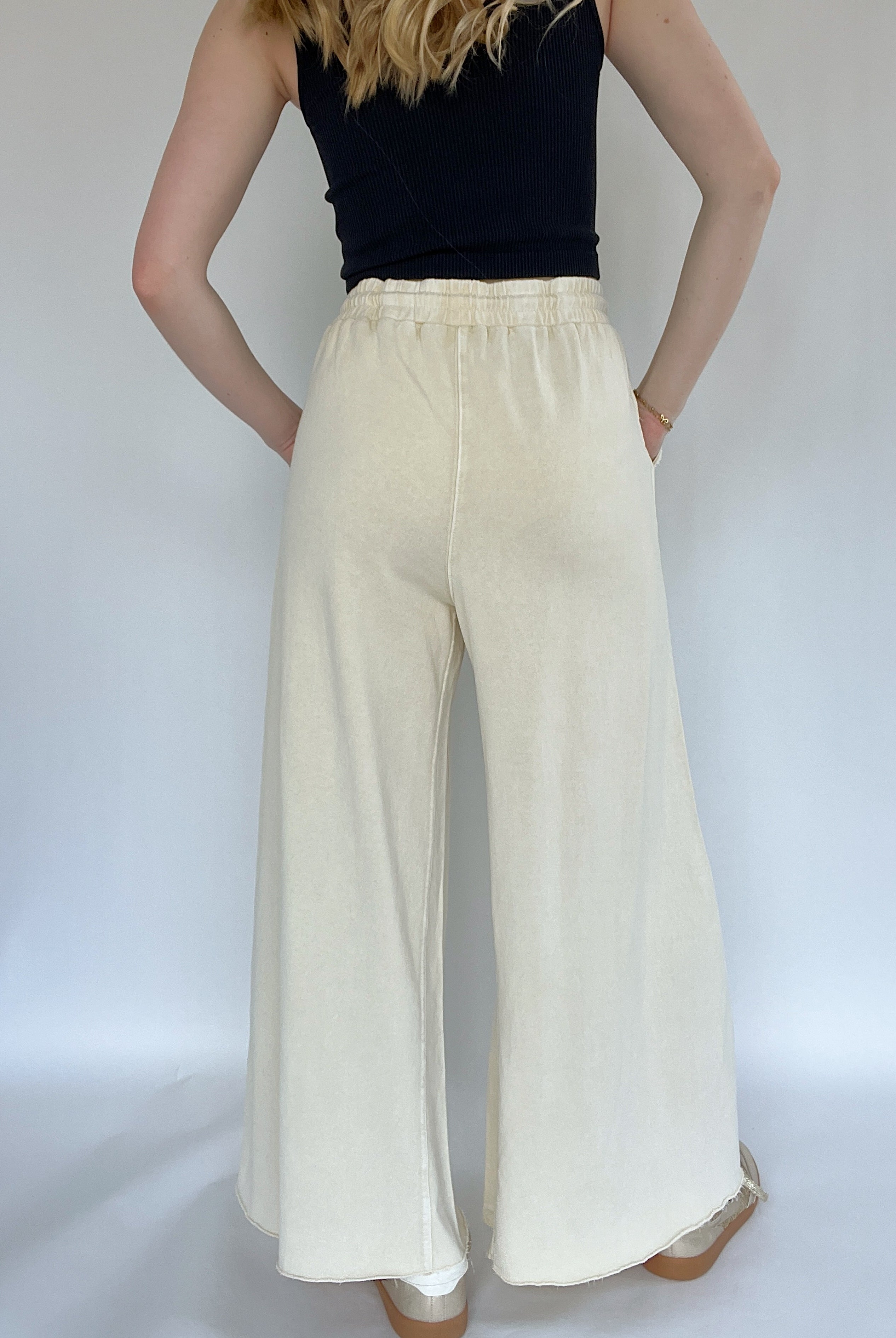 On The Road Again Pants Ecru Back