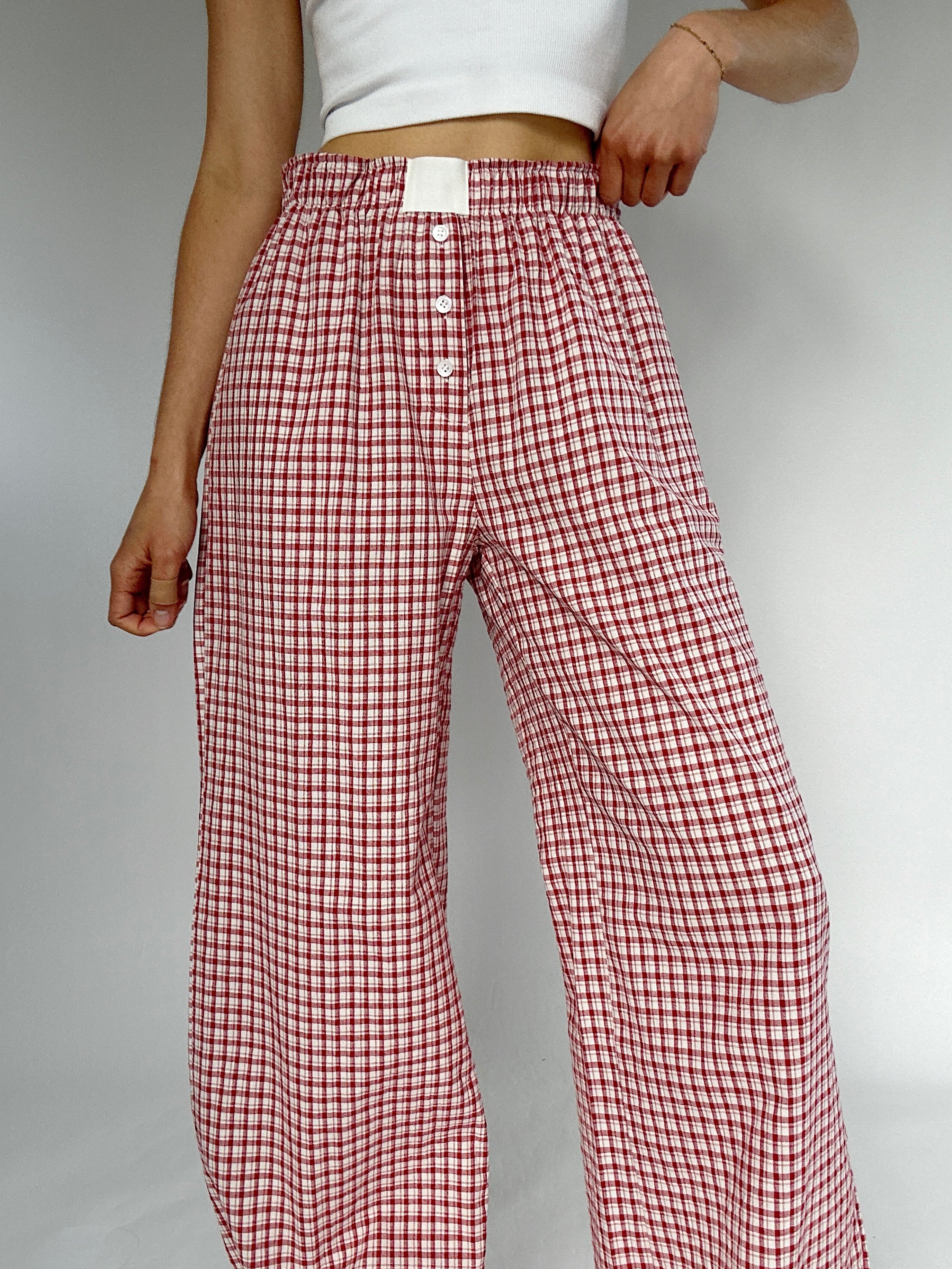 On Time Boxer Pants Cherry Top