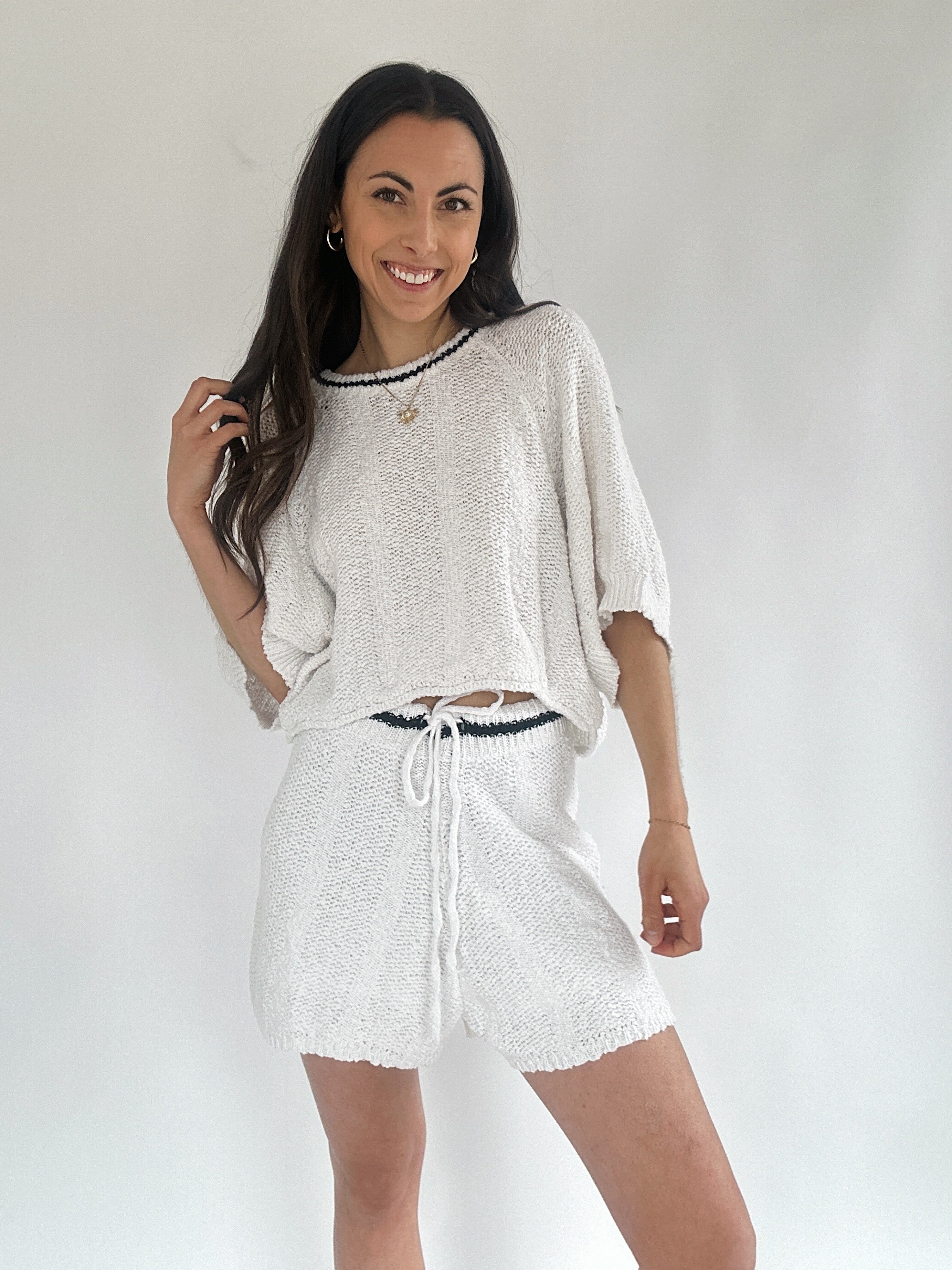 On Your Side Knit Shorts Set
