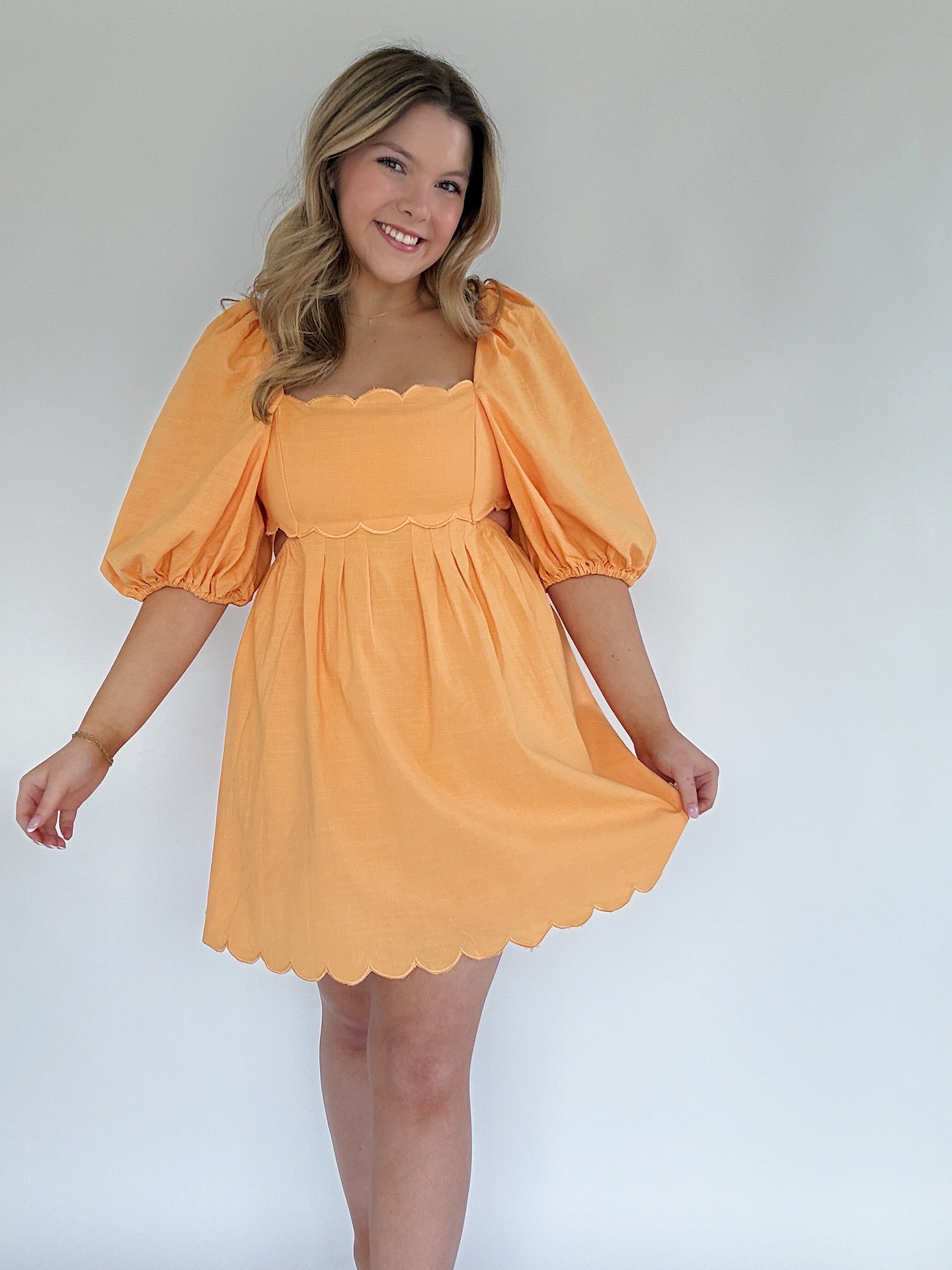 Orange Blossom Mini Dress Front