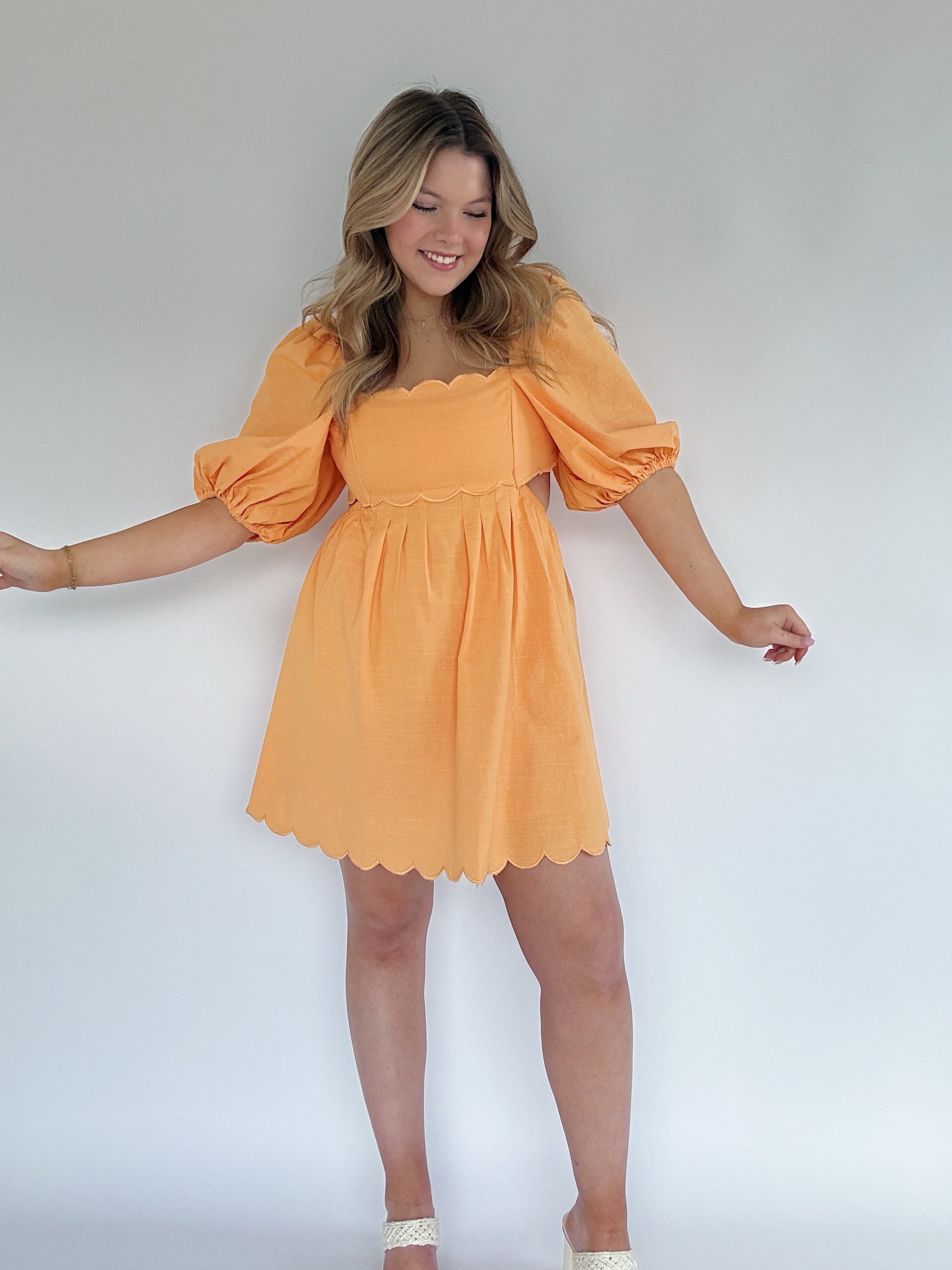 Orange Blossom Mini Dress Front