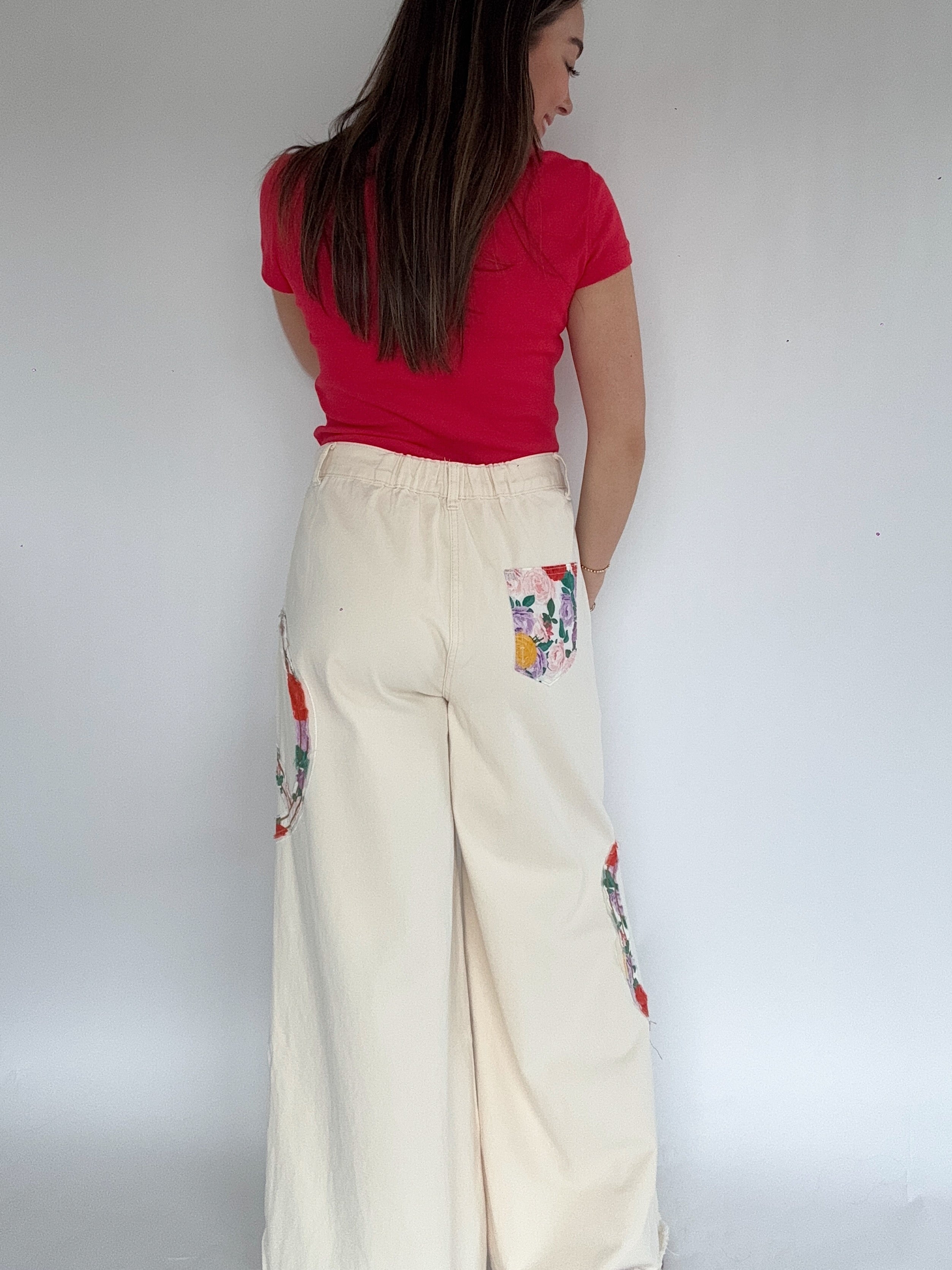 Peace With You Wide Leg Pants Back