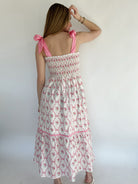 Rosie Pink Bow Dress Back