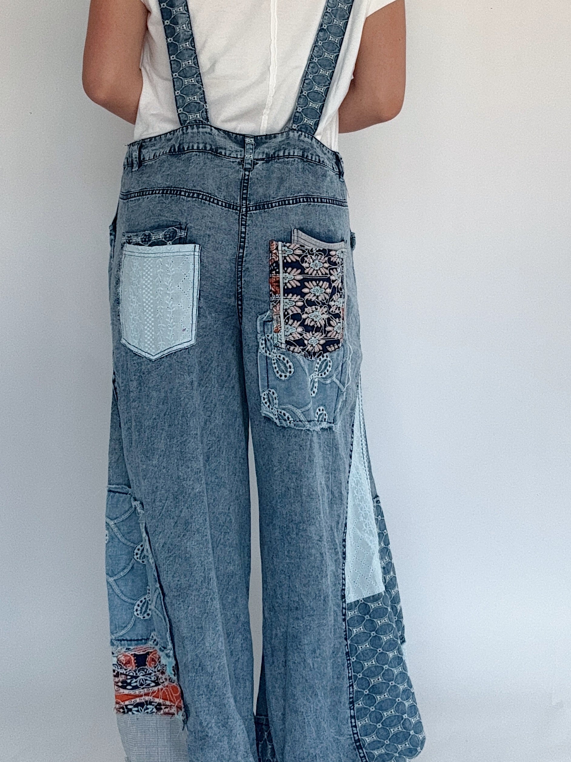 Say You Will Denim Overalls Back Pockets